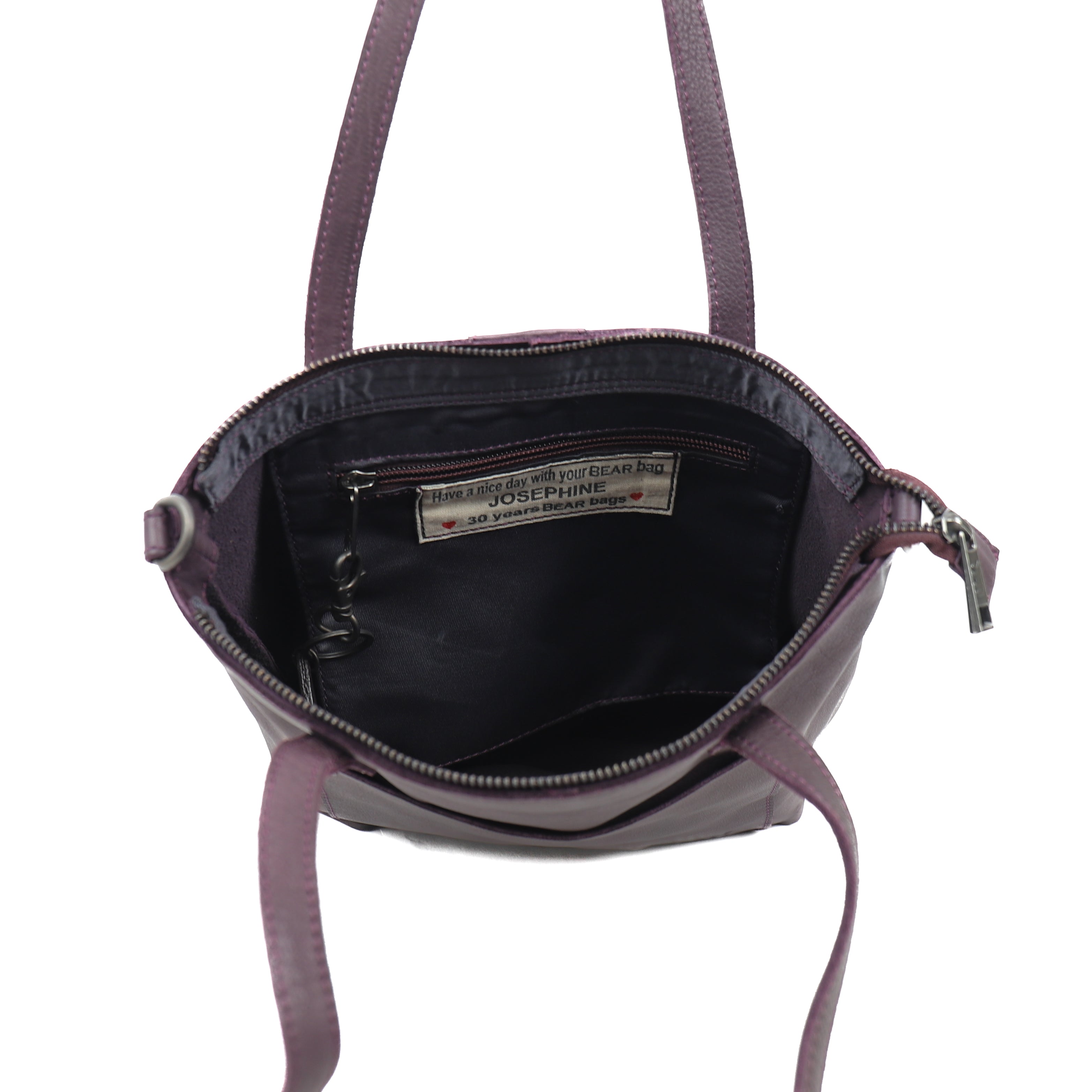 Hand/shoulder bag 'Josephine' plum