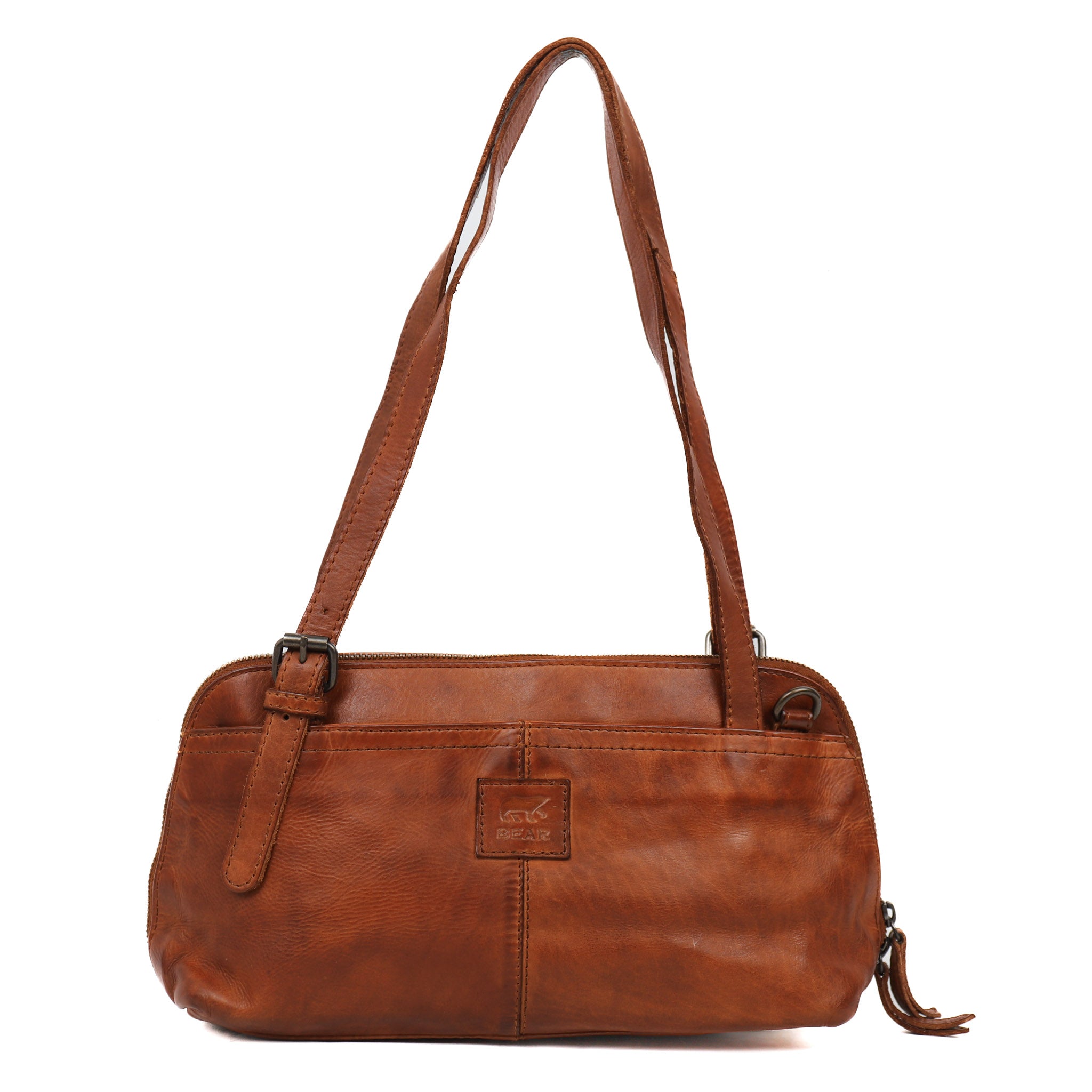 Hand/shoulder bag 'Daphne' cognac