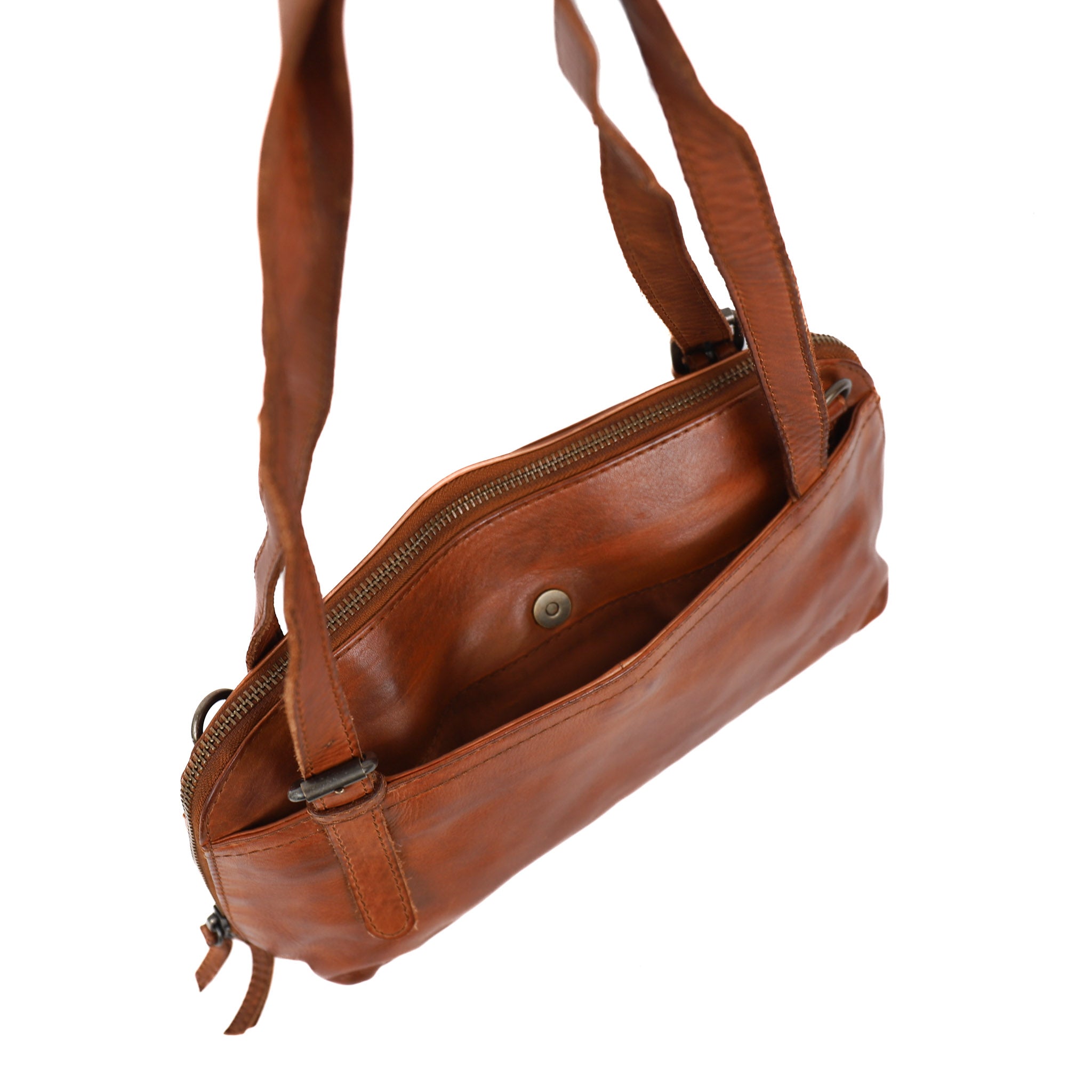 Hand/shoulder bag 'Daphne' cognac