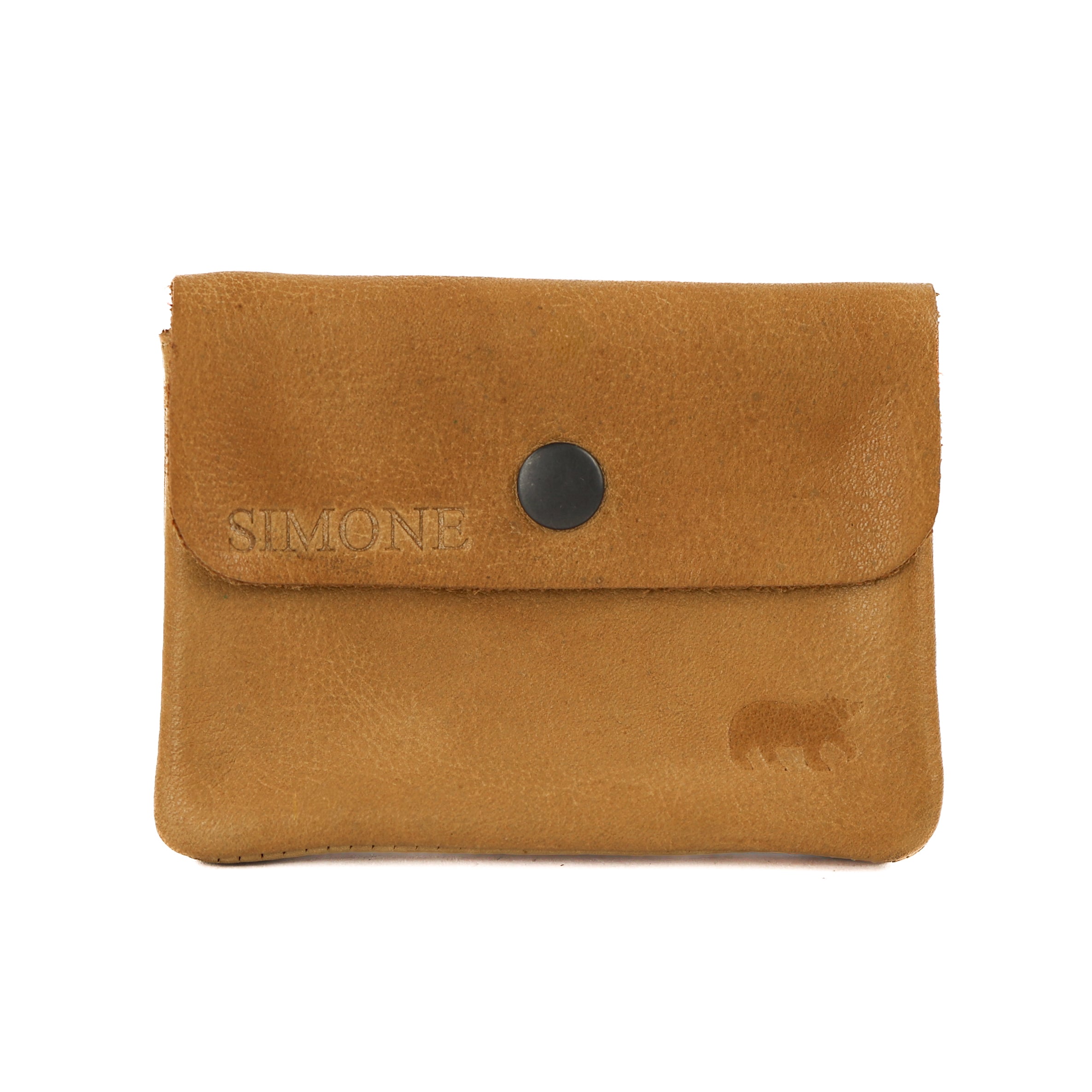 Customizable wallet 'Pietje' yellow