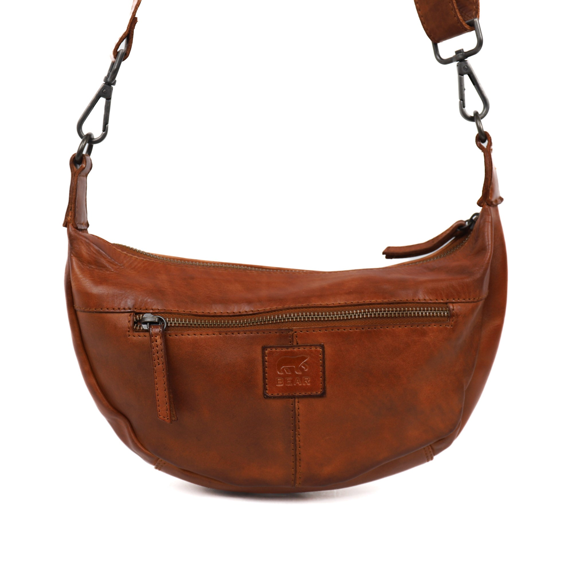 Crossbody tasje 'Clara' cognac