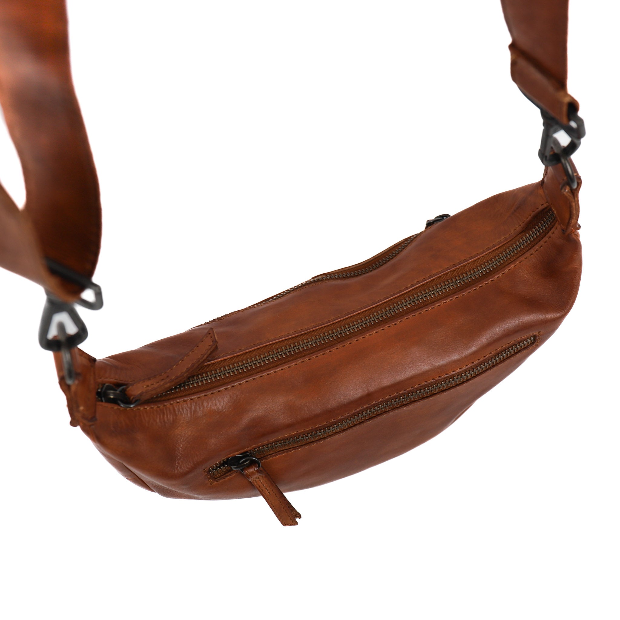 Crossbody bag 'Clara' cognac