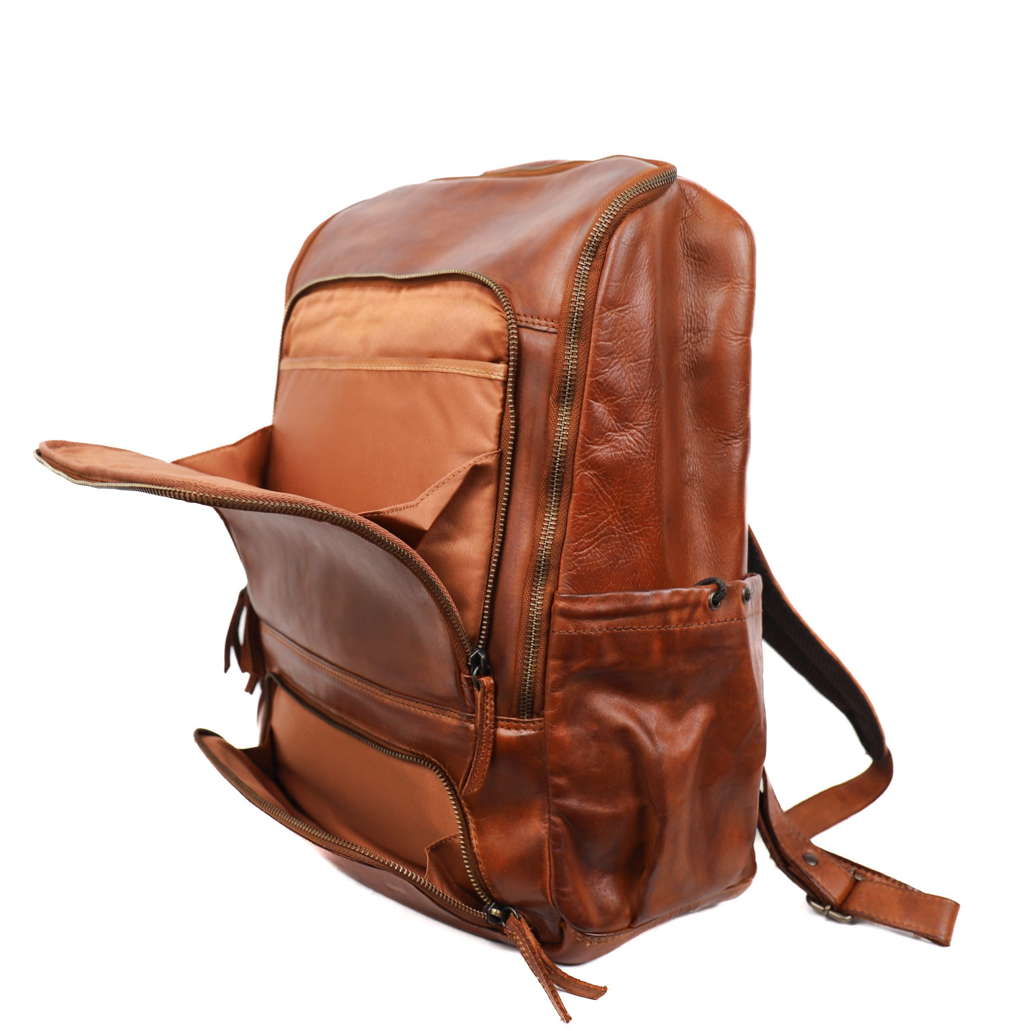 Laptop backpack 'Aart' cognac