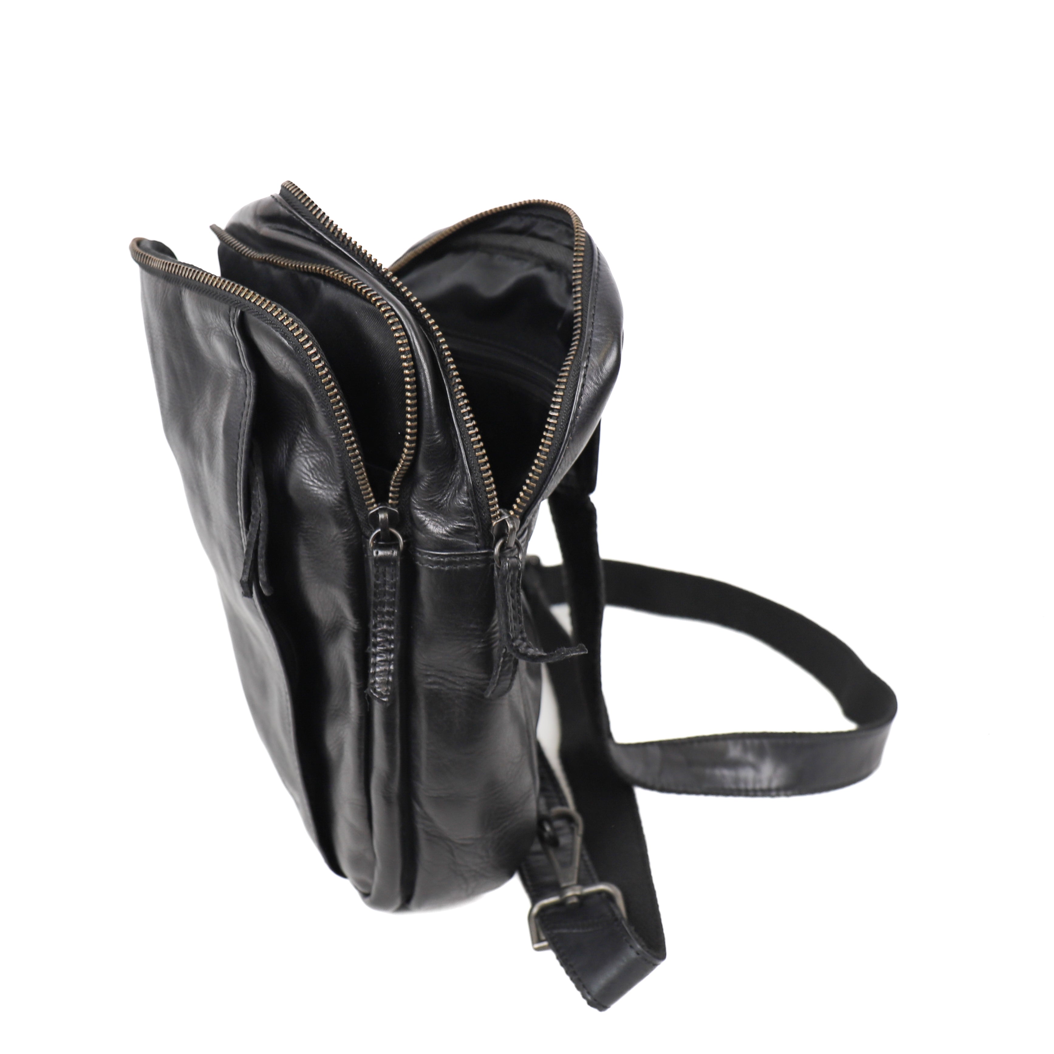 Crossbody tas 'Stefan' zwart