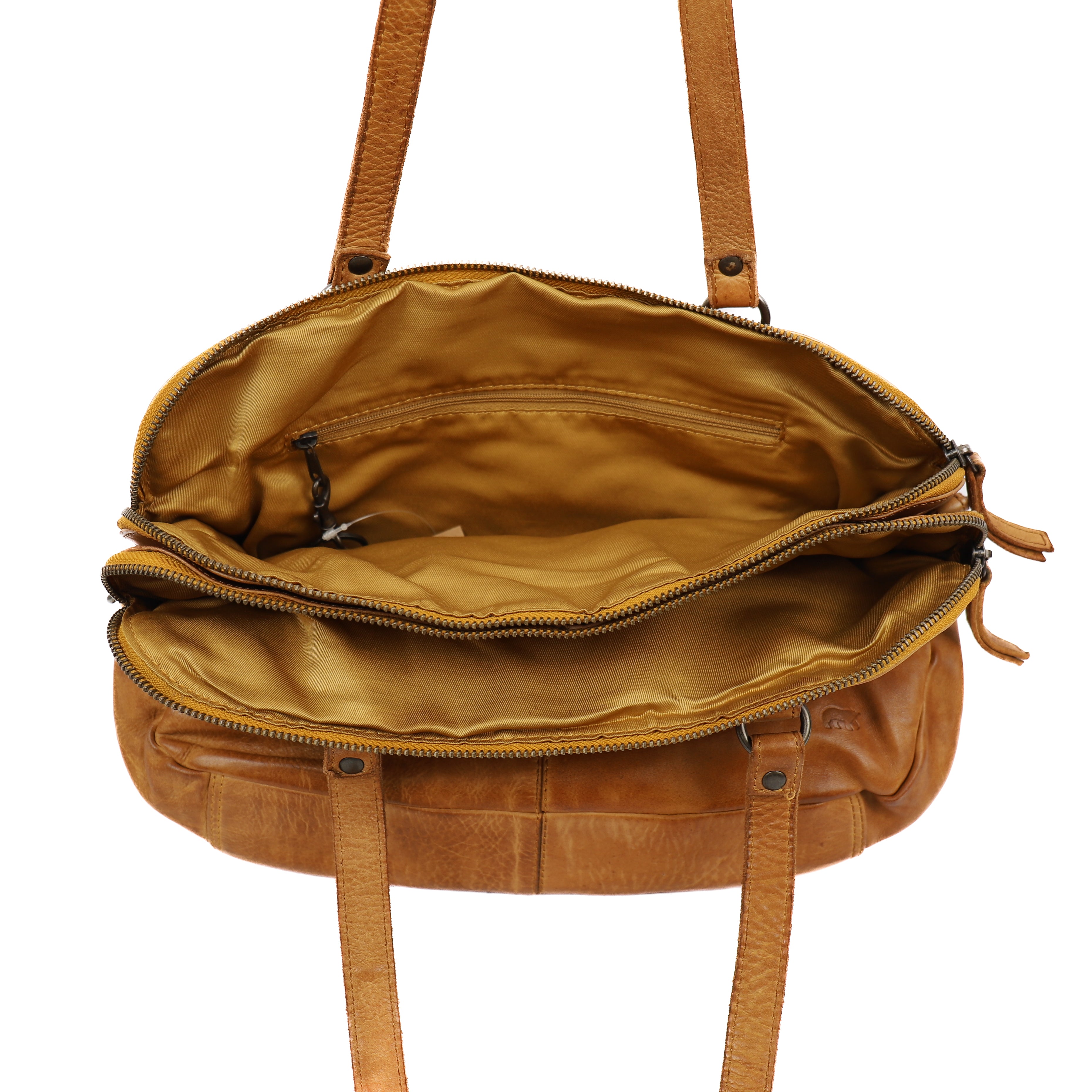 Hand/shoulder bag 'Lieke' yellow ocher - CL 40085