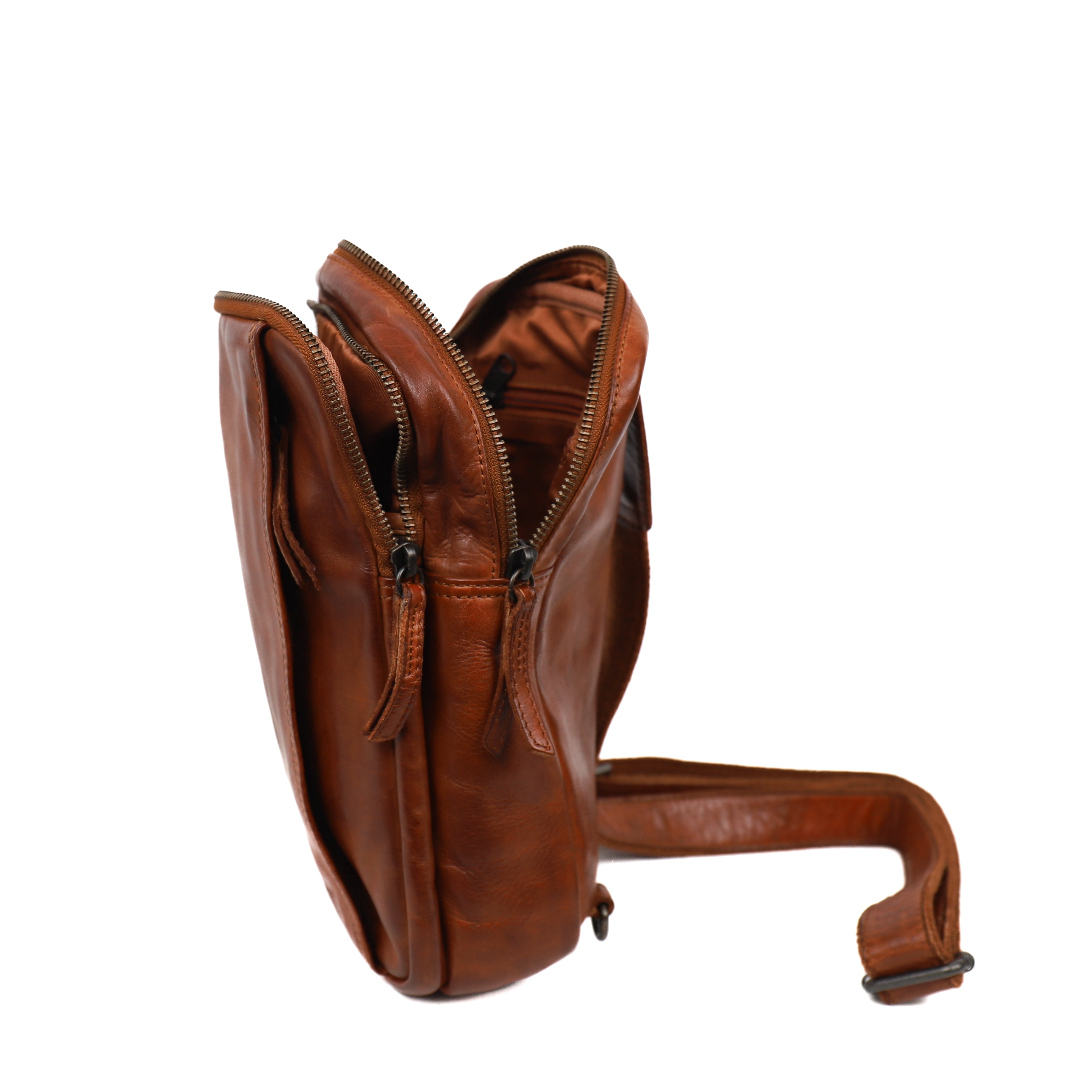 Crossbody bag 'Stefan' cognac