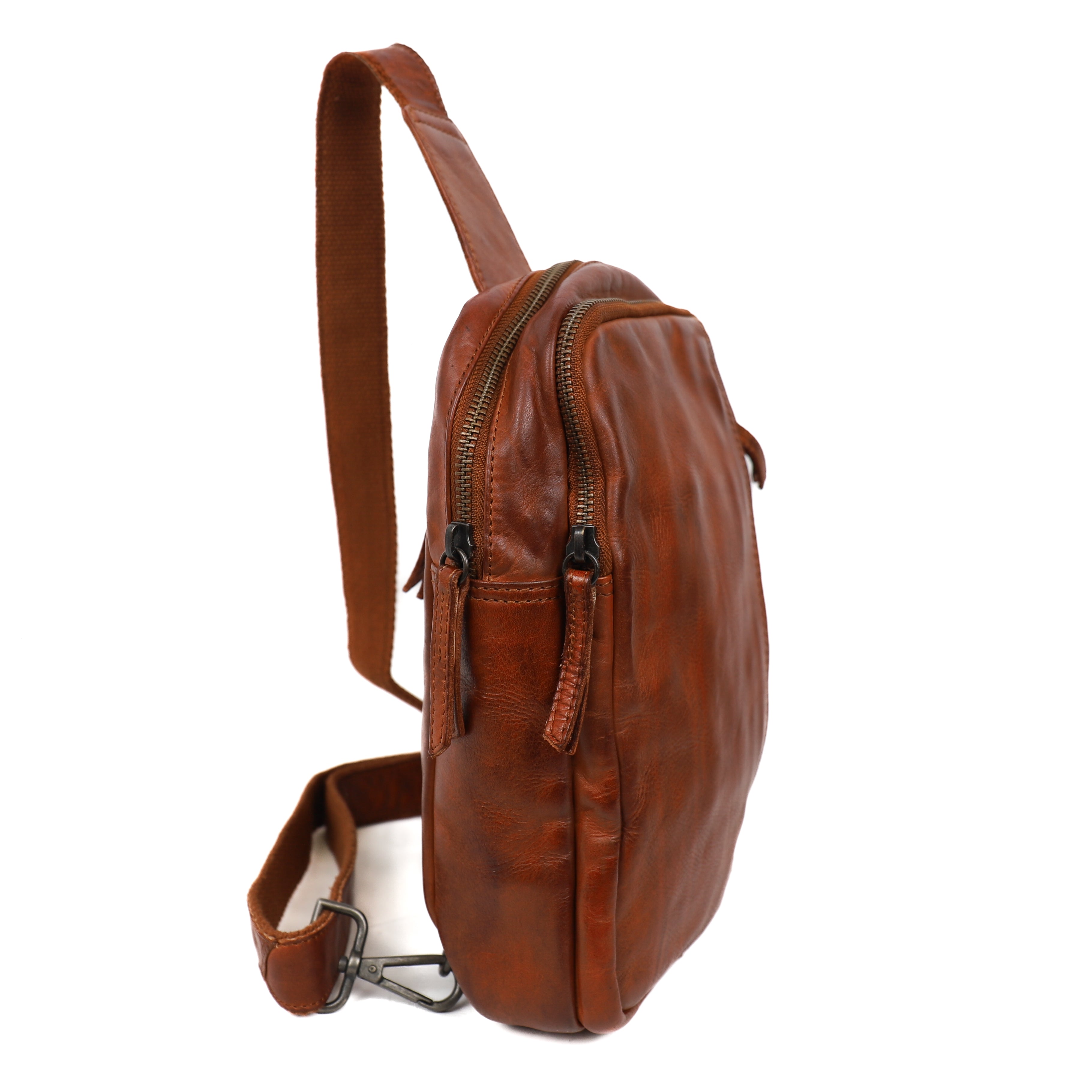 Crossbody tas 'Stefan' cognac