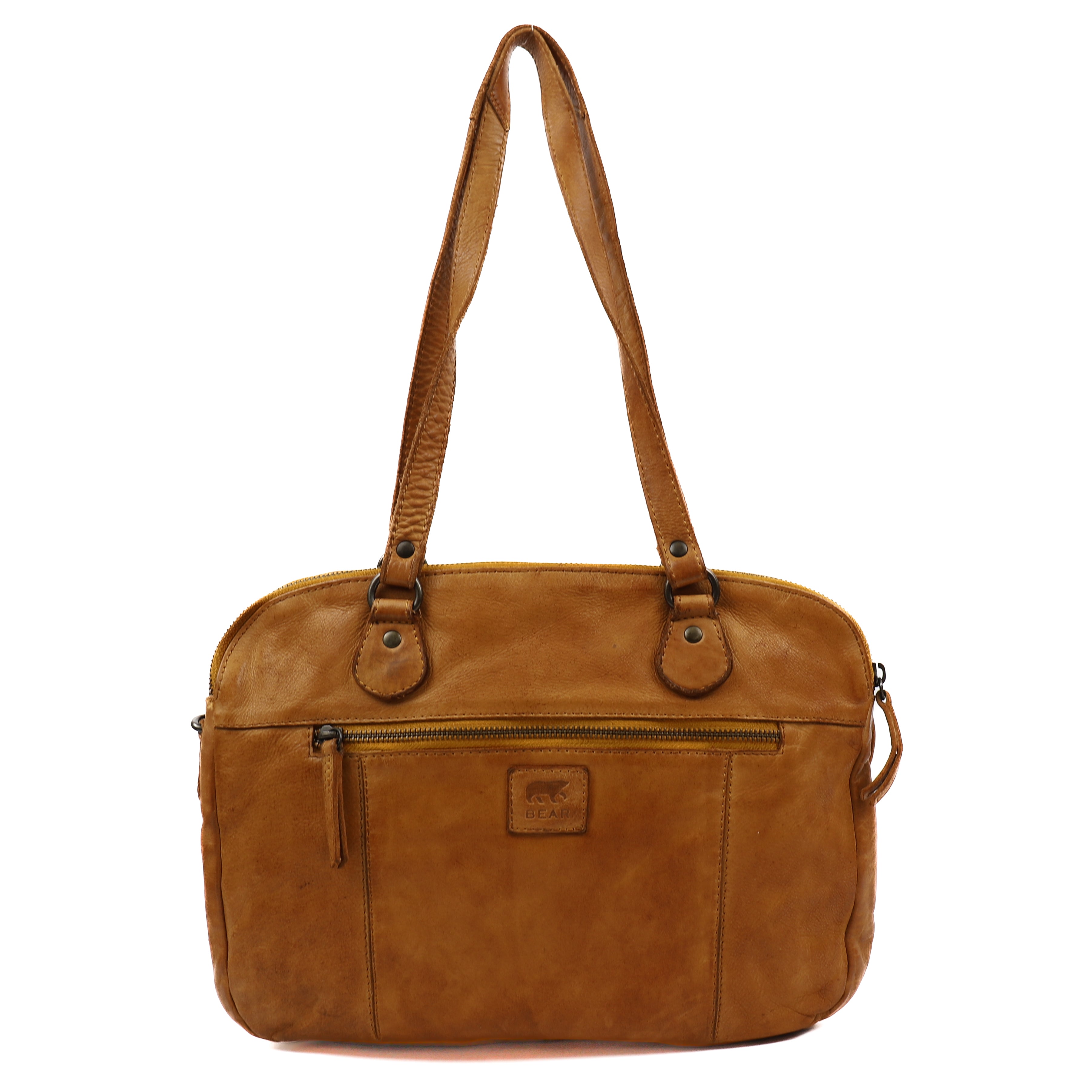 Hand/shoulder bag 'Lieke' yellow ocher - CL 40085