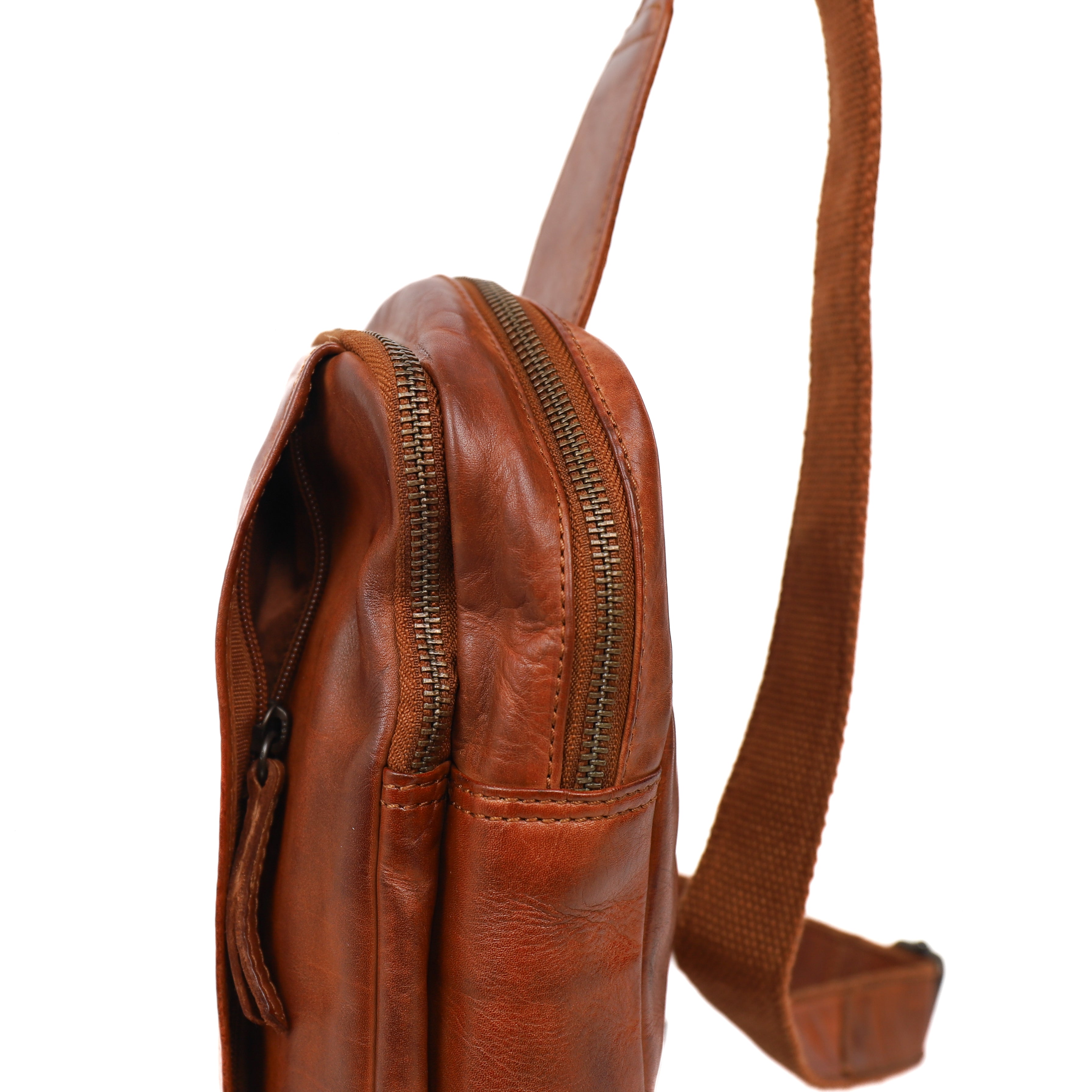 Crossbody tas 'Stefan' cognac