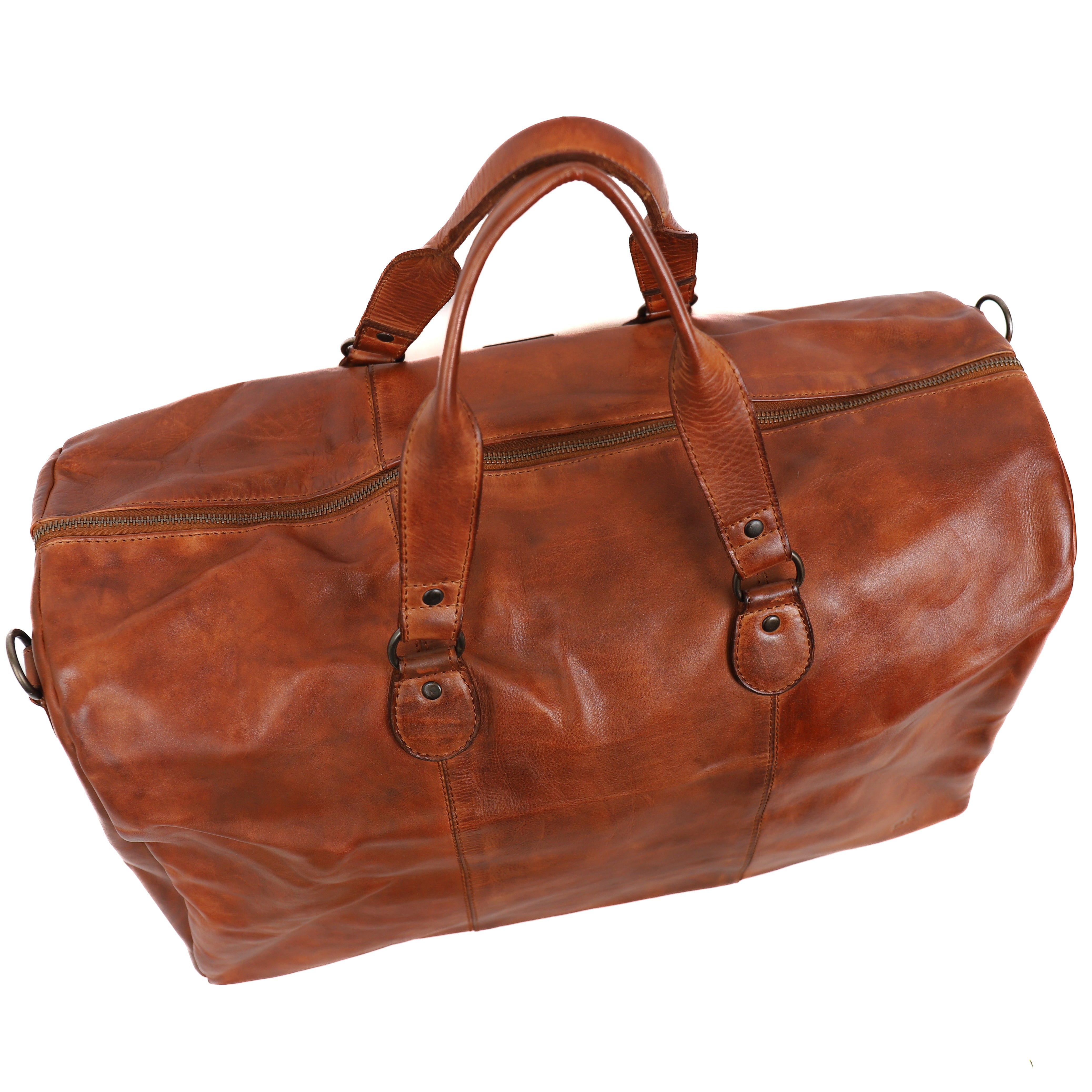 Weekend bag 'Lucien' cognac