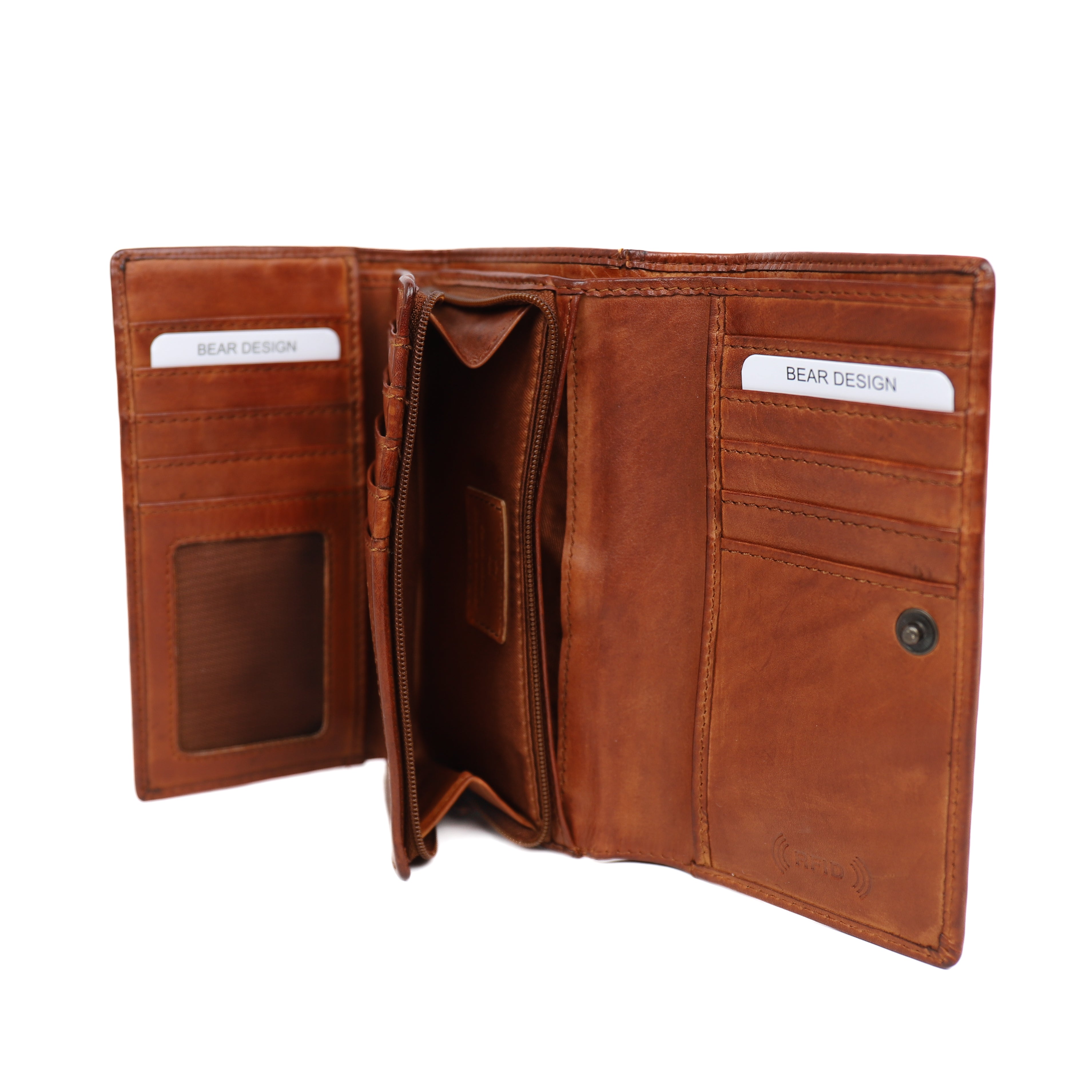 Wrap wallet 'Marit' cognac