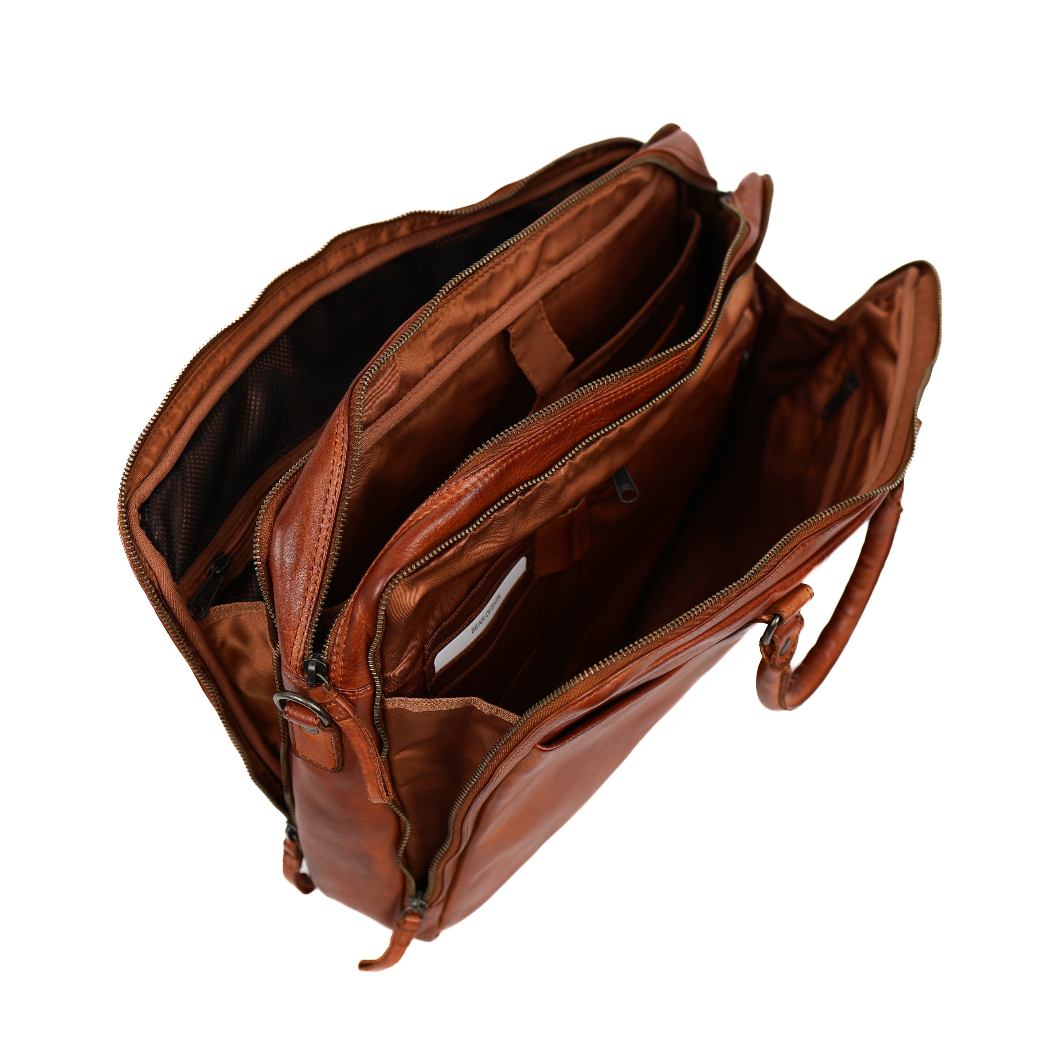 Laptop bag 'Silke' cognac