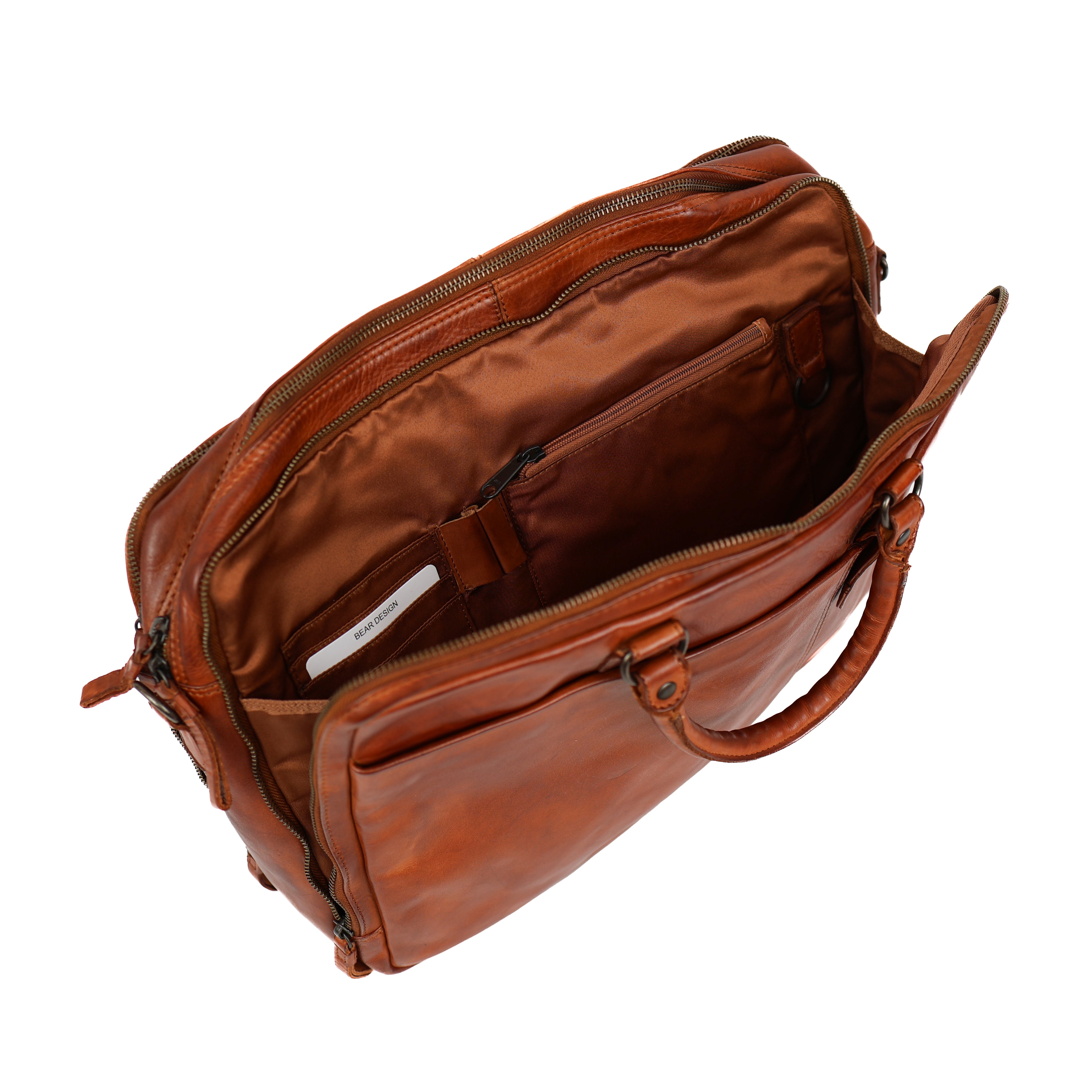 Laptop bag 'Silke' cognac