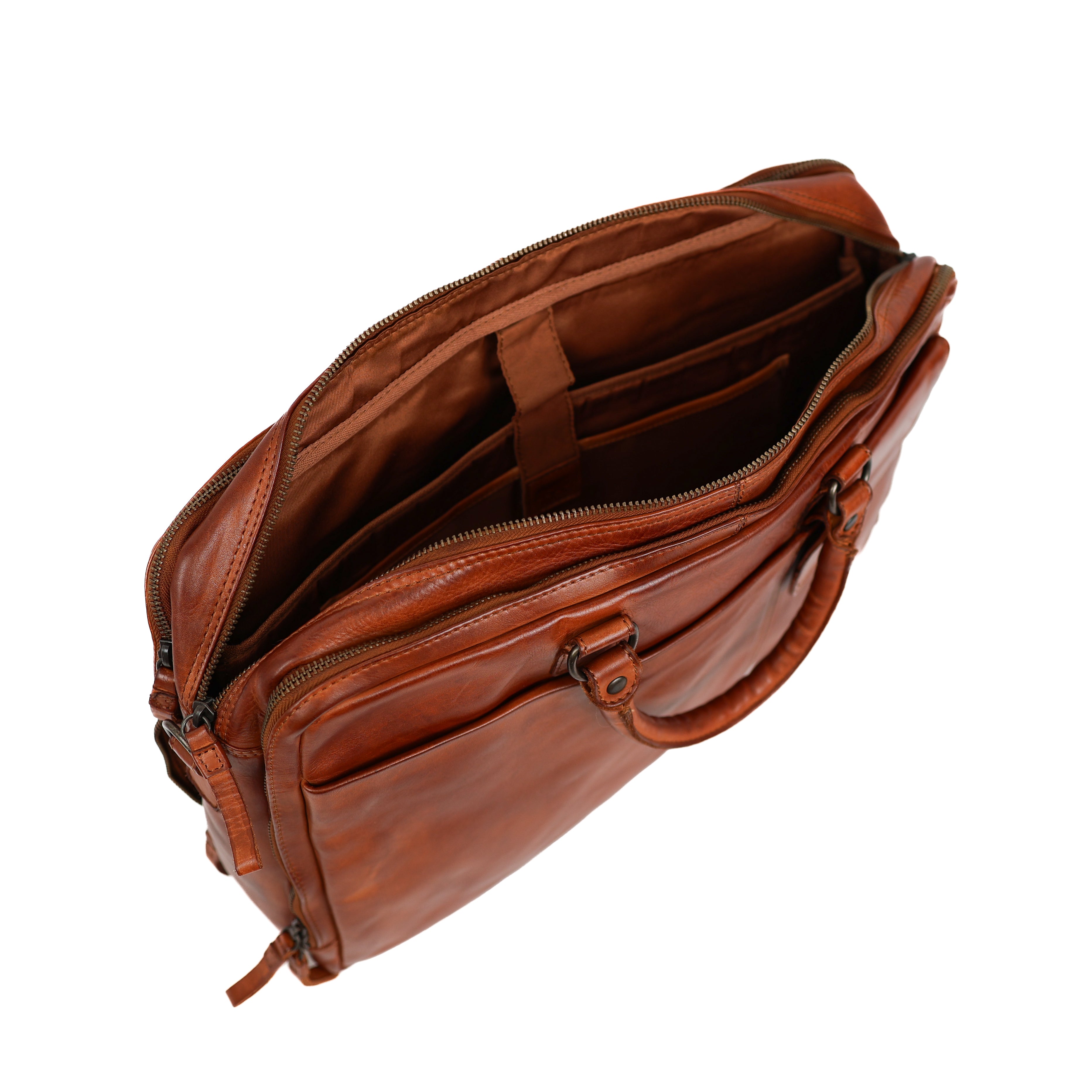 Laptop bag 'Silke' cognac