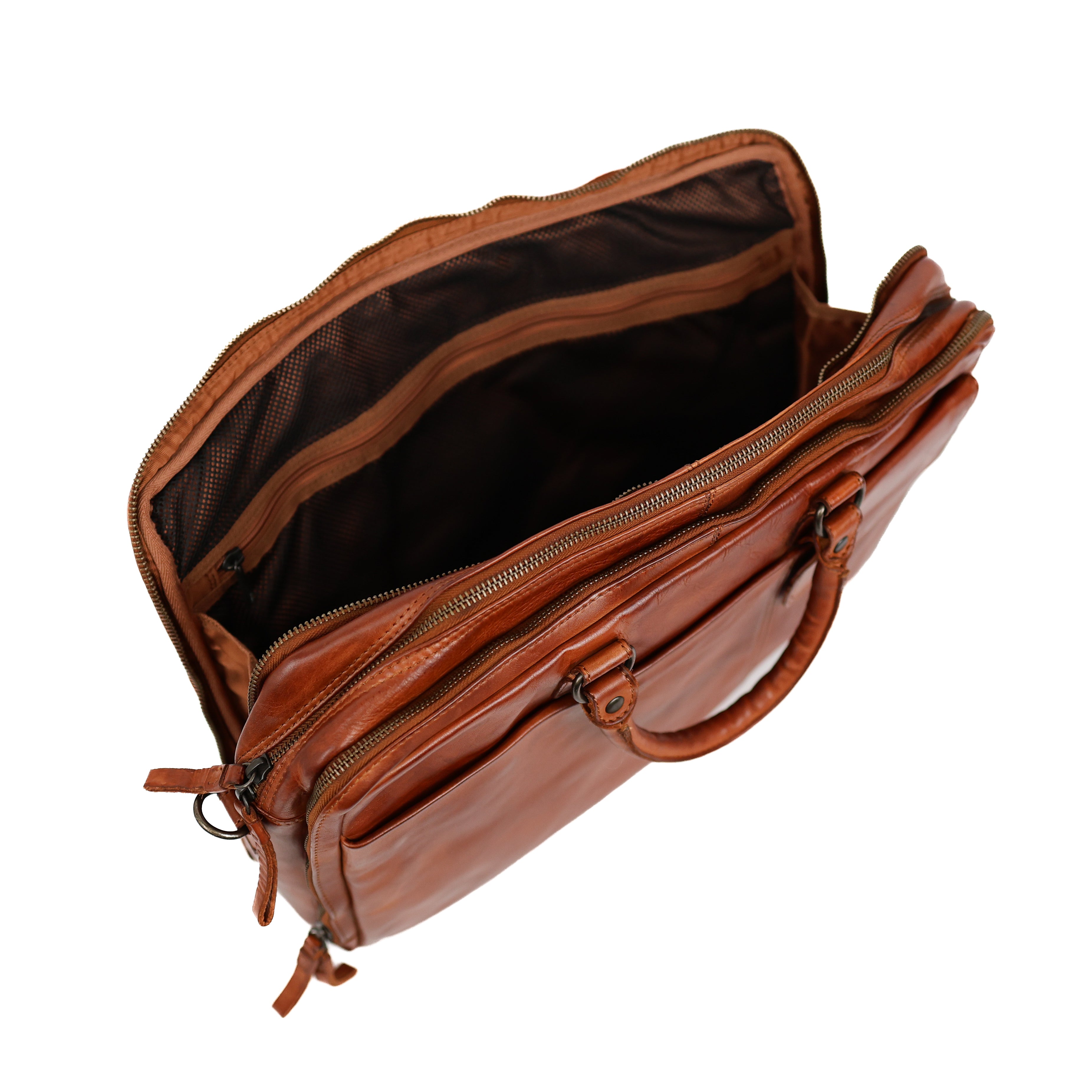 Laptop bag 'Silke' cognac