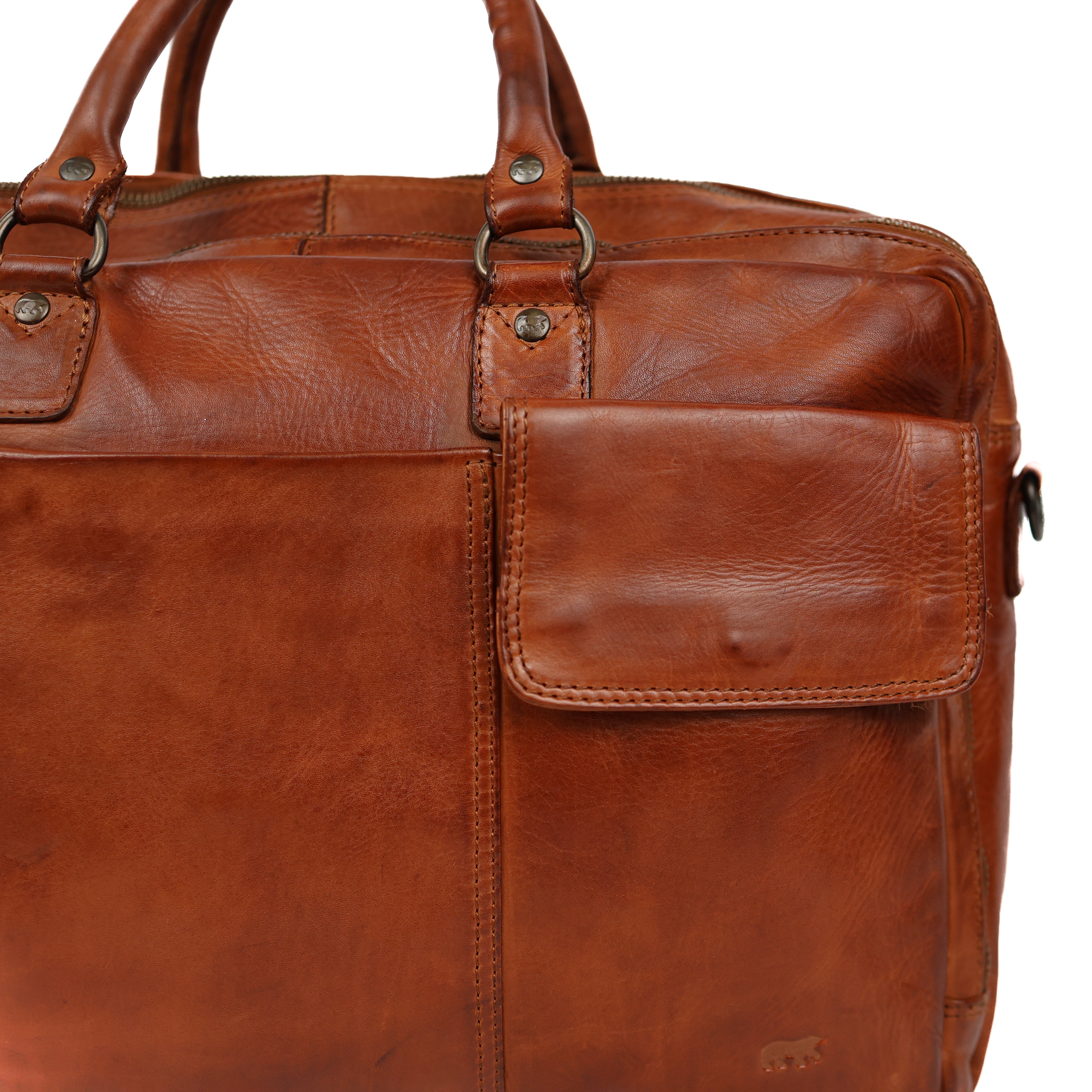 Laptop bag 'Silke' cognac