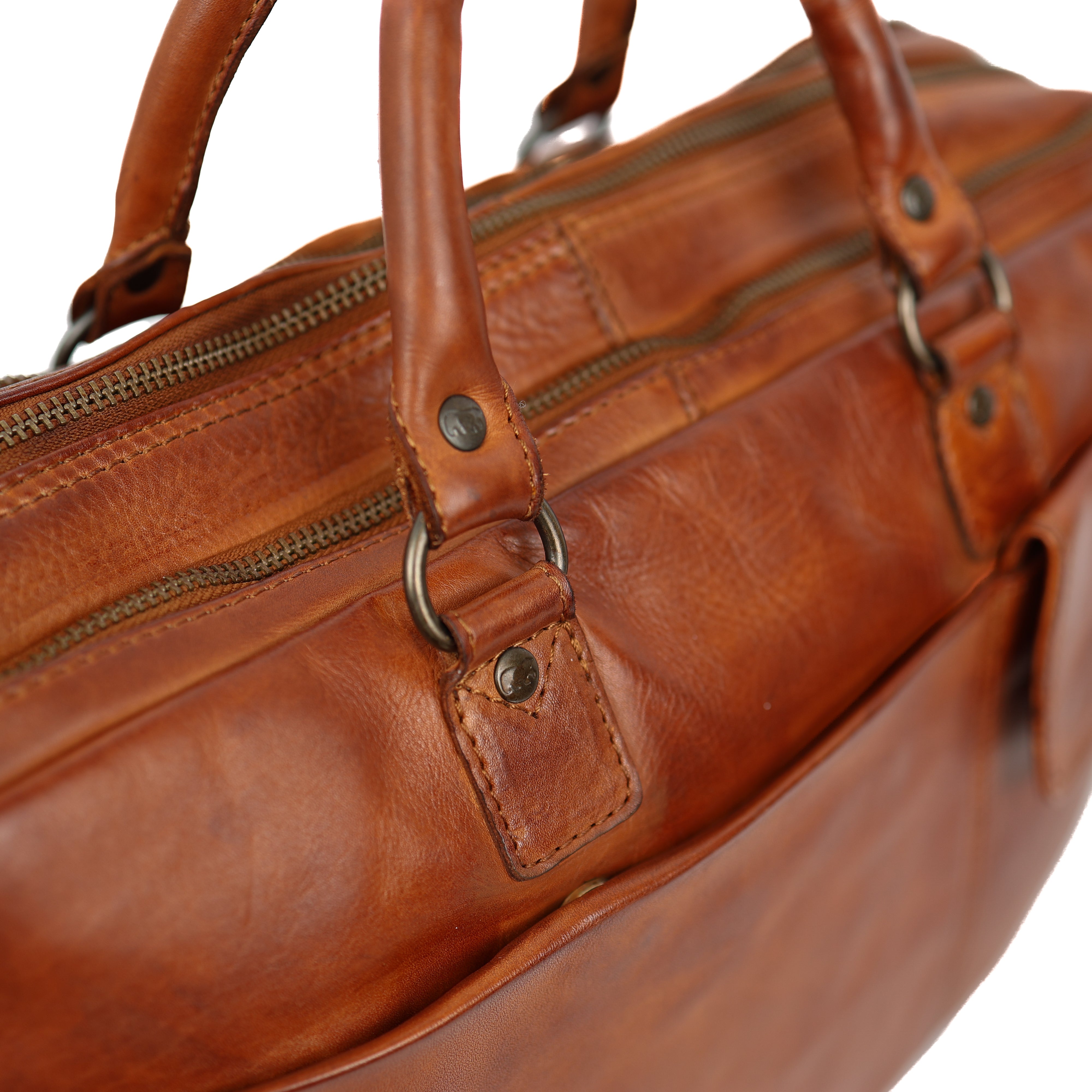 Laptop bag 'Silke' cognac
