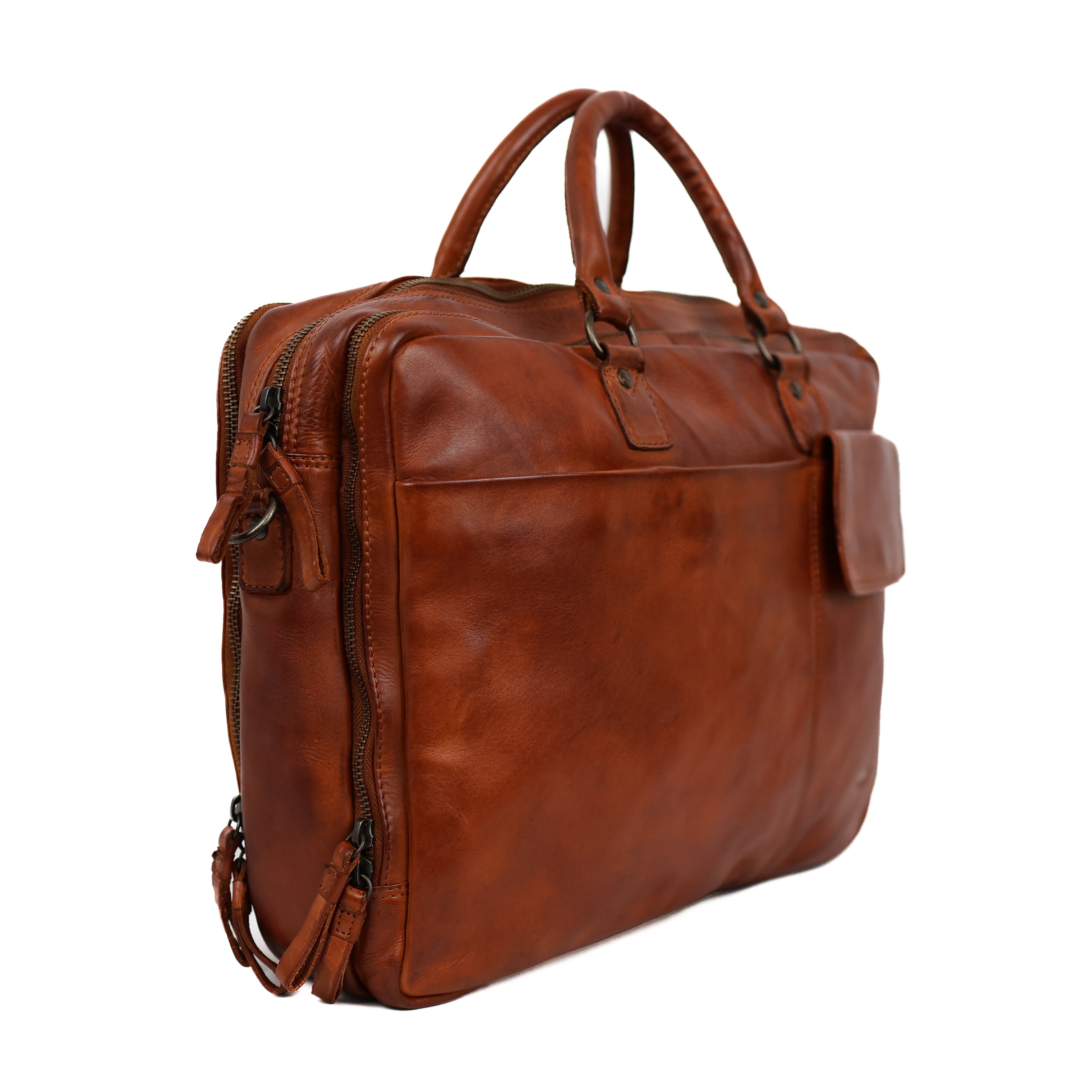 Laptop bag 'Silke' cognac