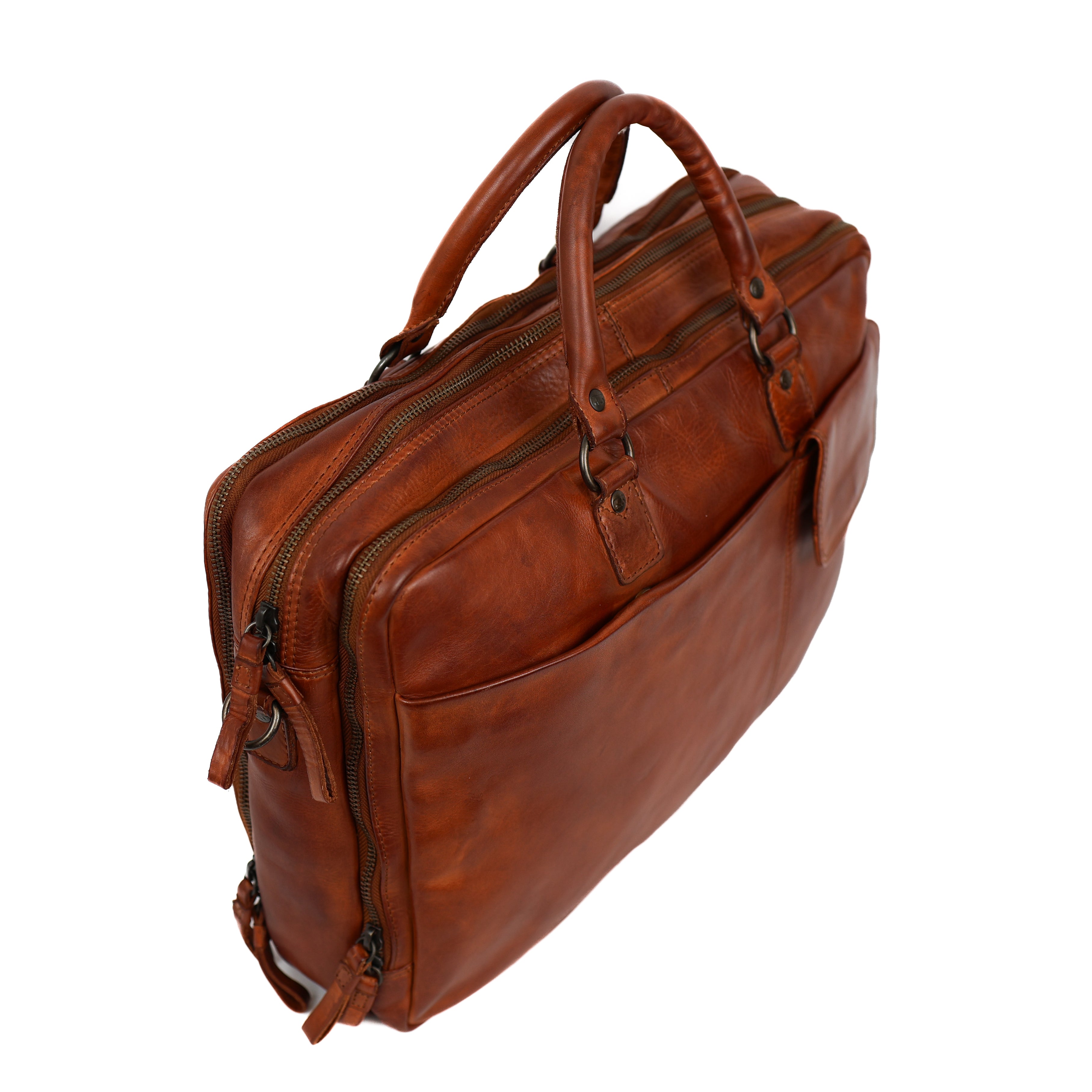 Laptop bag 'Silke' cognac