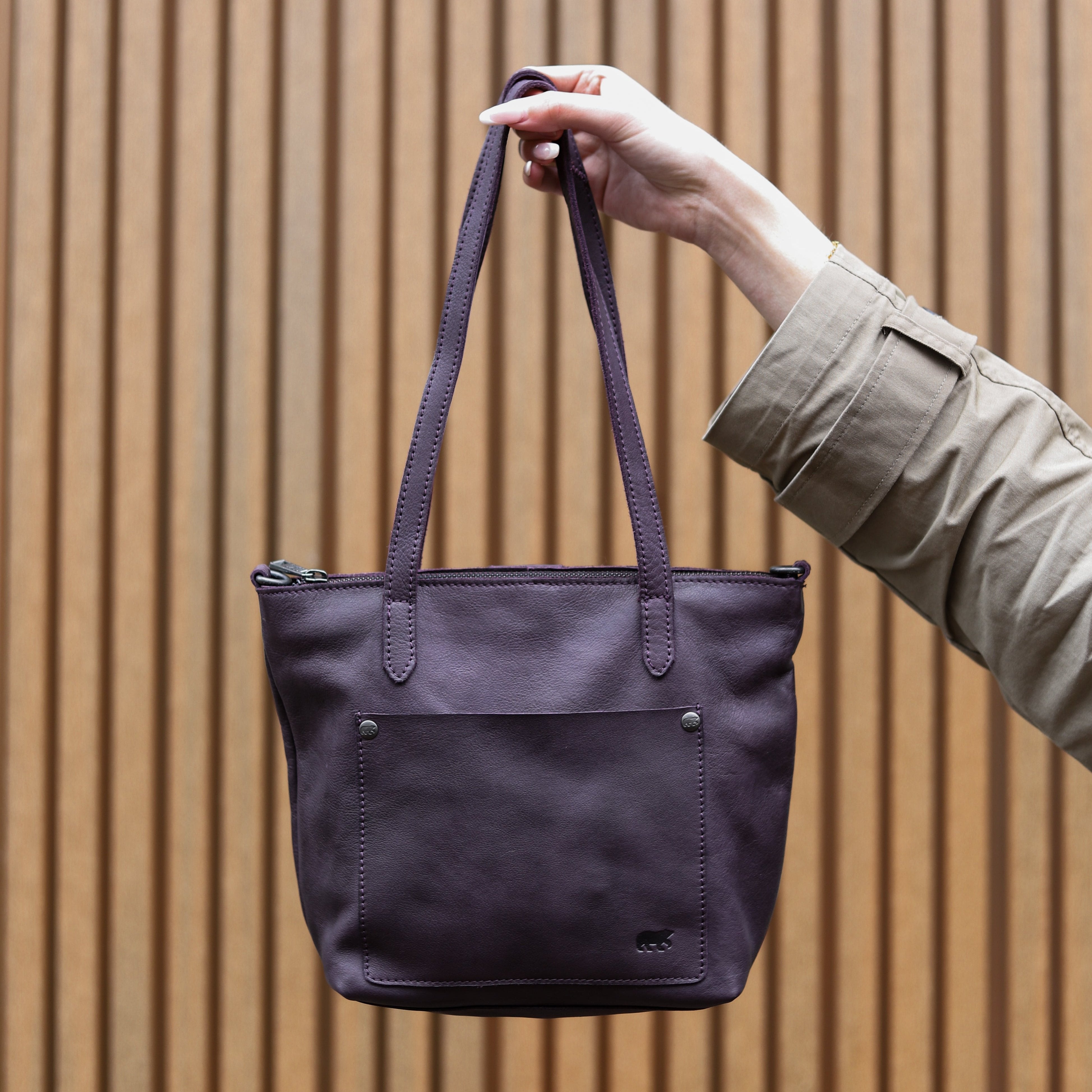 Hand/shoulder bag 'Josephine' plum