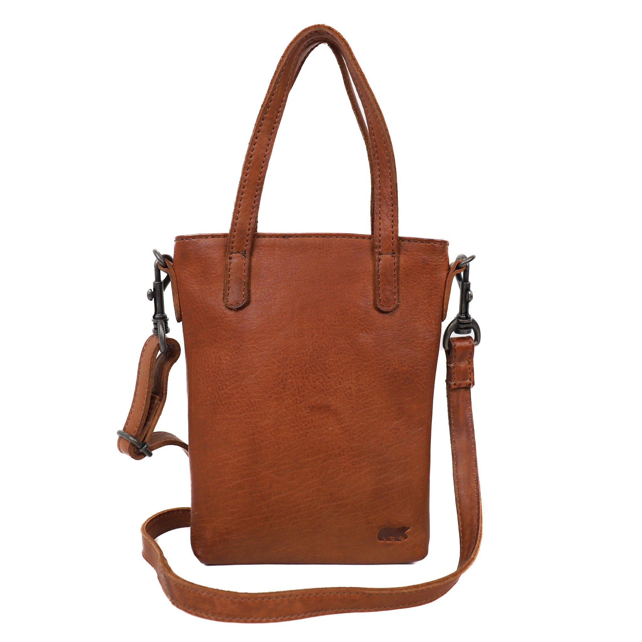 Small handbag/shoulder bag 'Bella' cognac