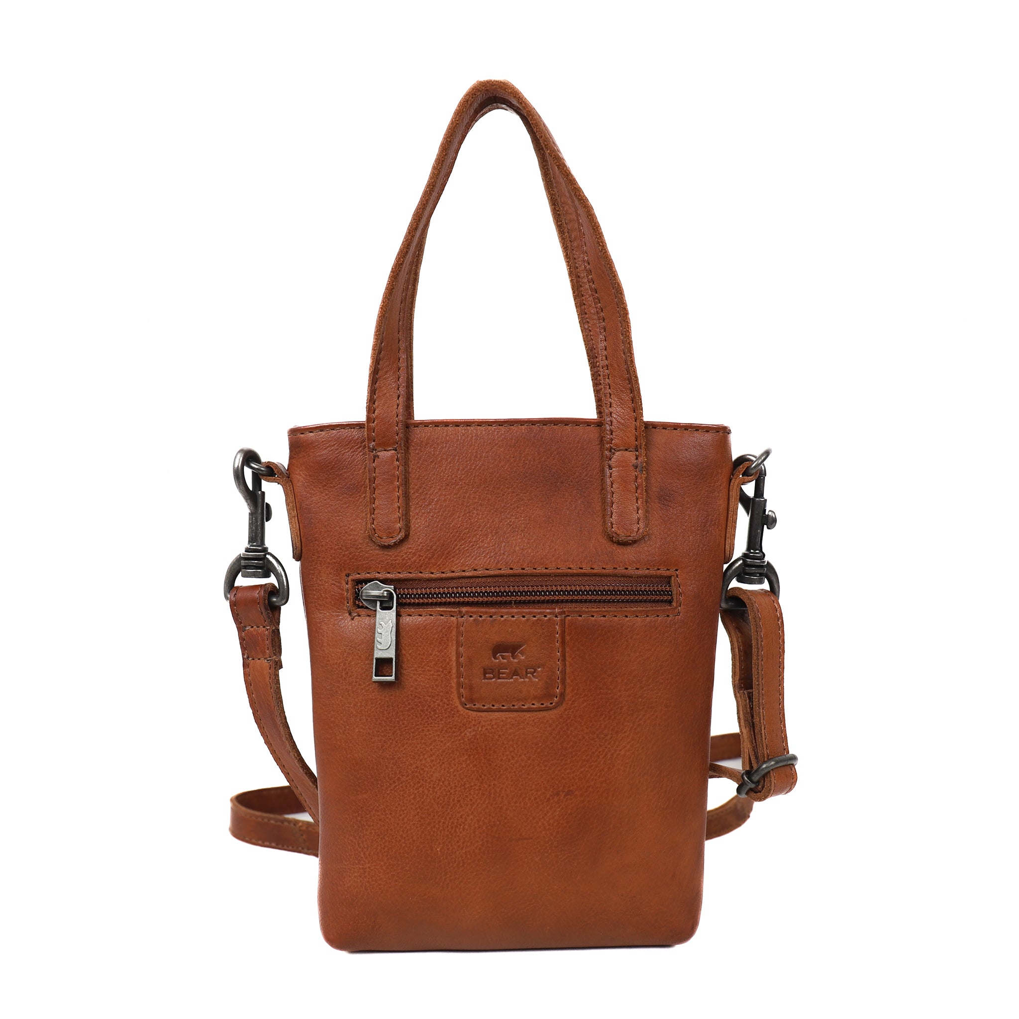 Small handbag/shoulder bag 'Bella' cognac