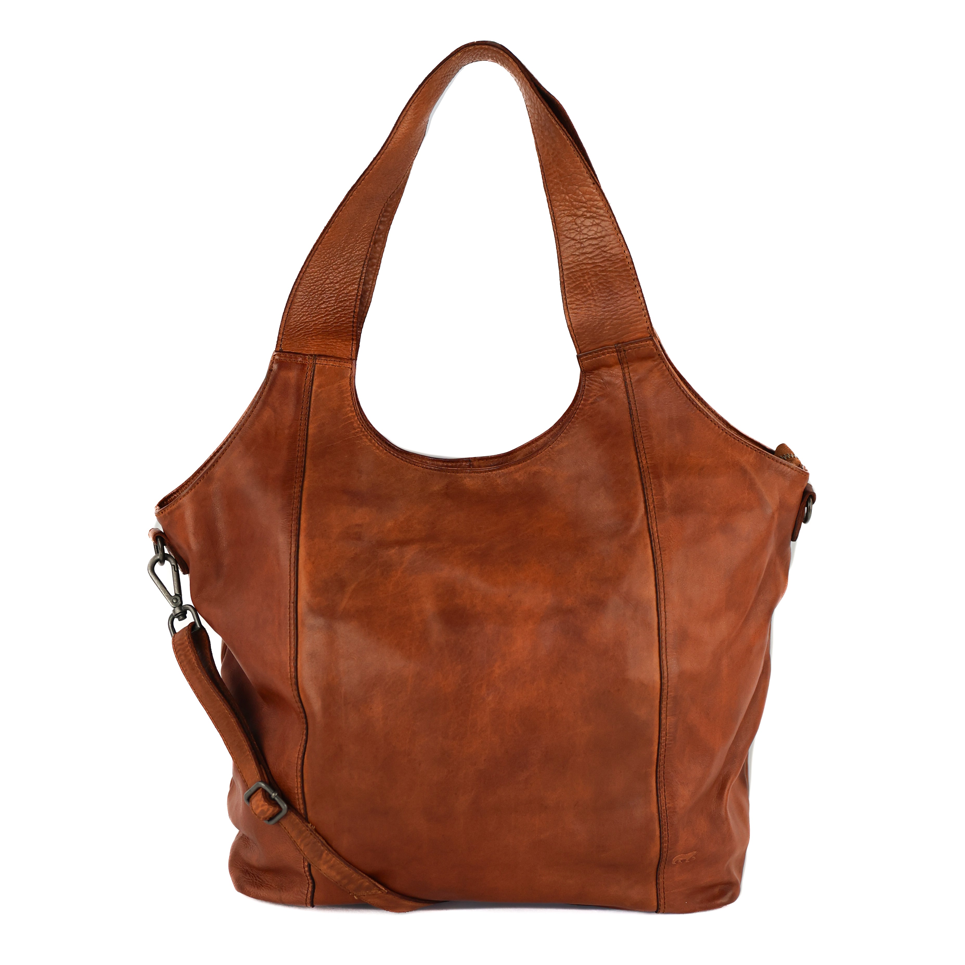 Ruime shopper/buideltas 'Aurora' cognac