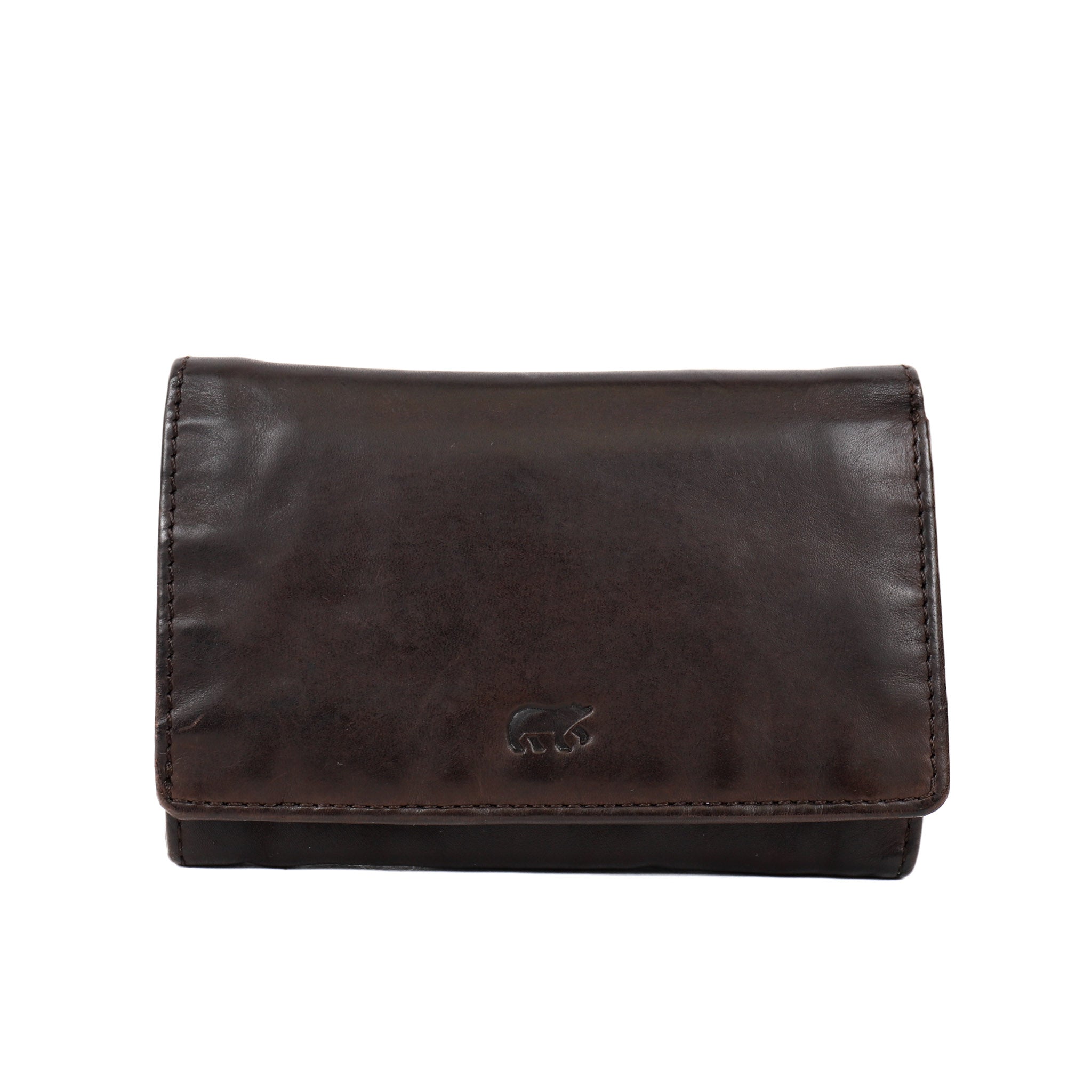 Wrap wallet 'Flappie' dark brown - CL 15572