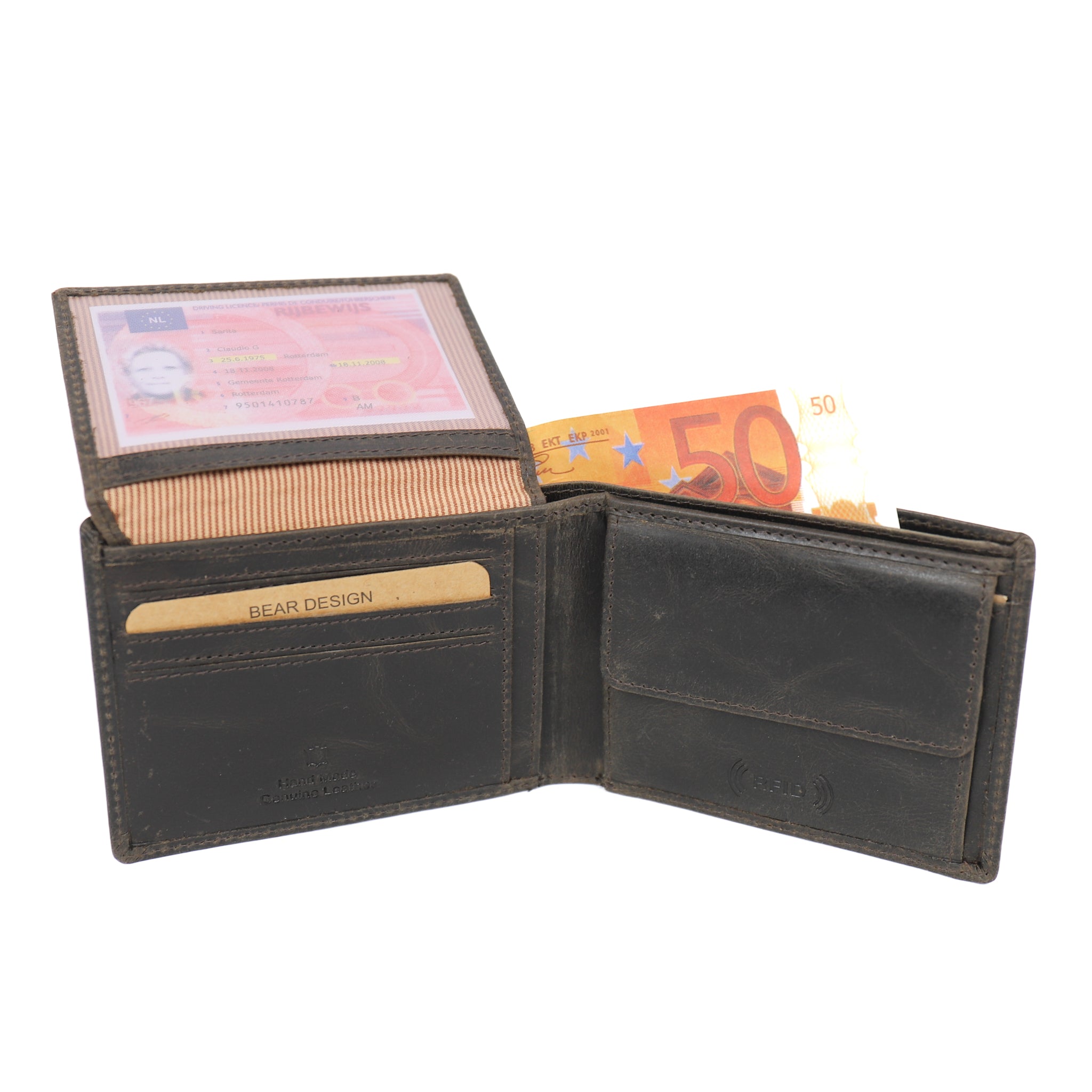 Billfold 'Roy' grey