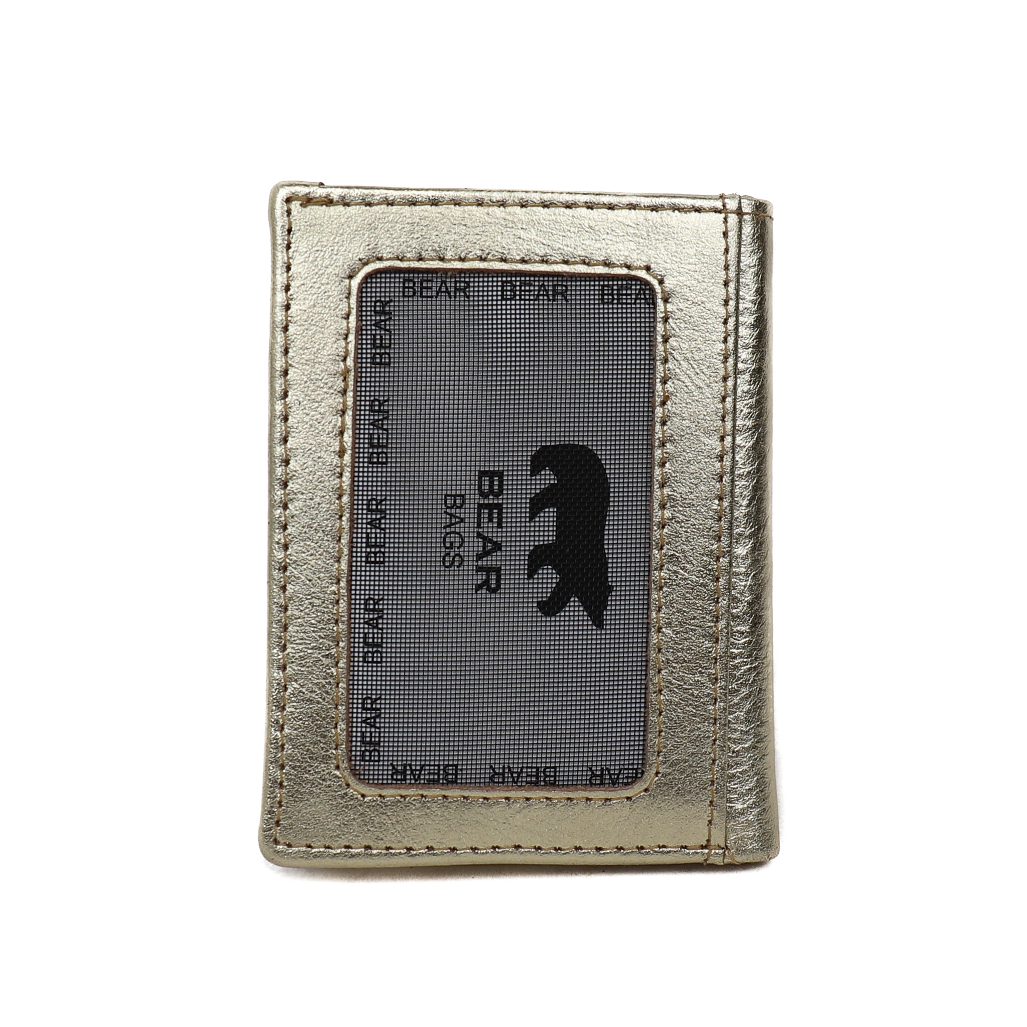 Card holder with banknote compartment 'Cas' champagne