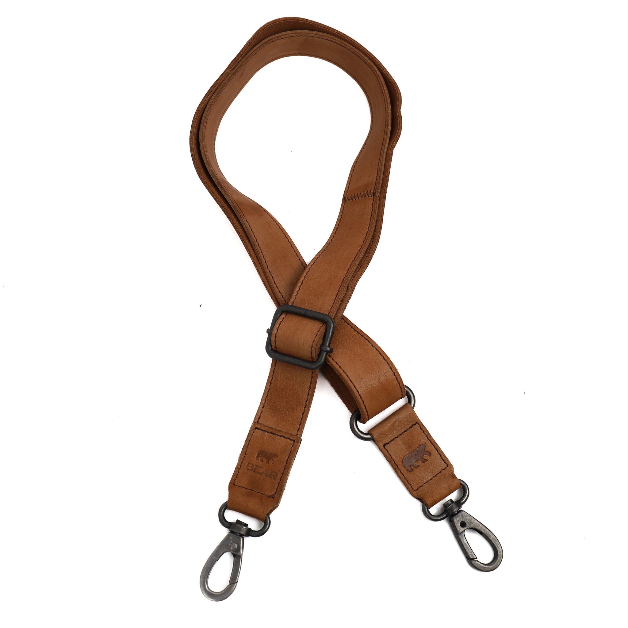 Leather shoulder strap