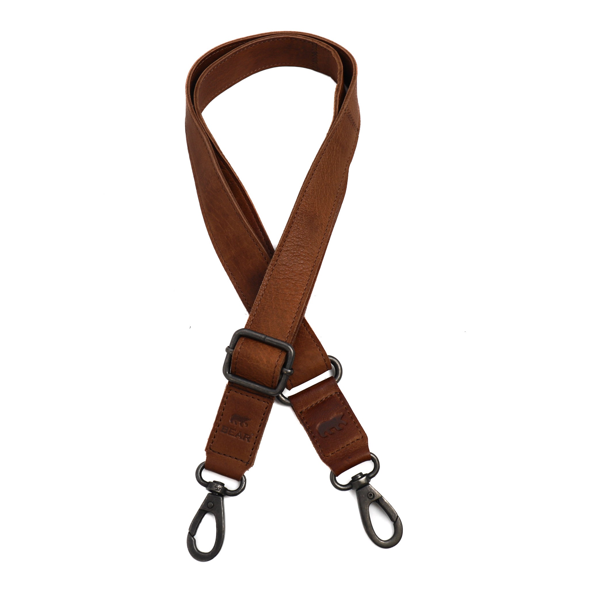 Leather shoulder strap