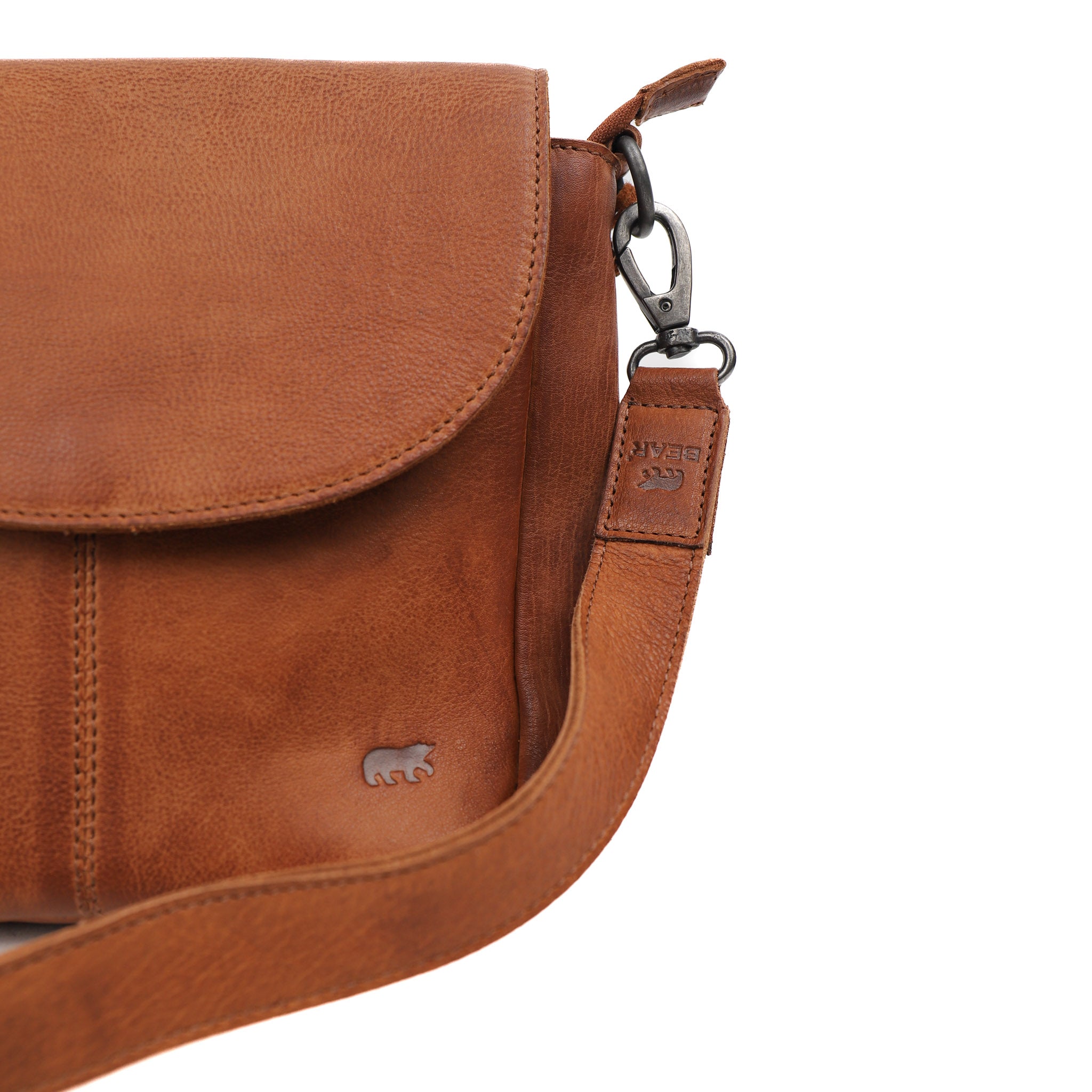 Leather shoulder strap