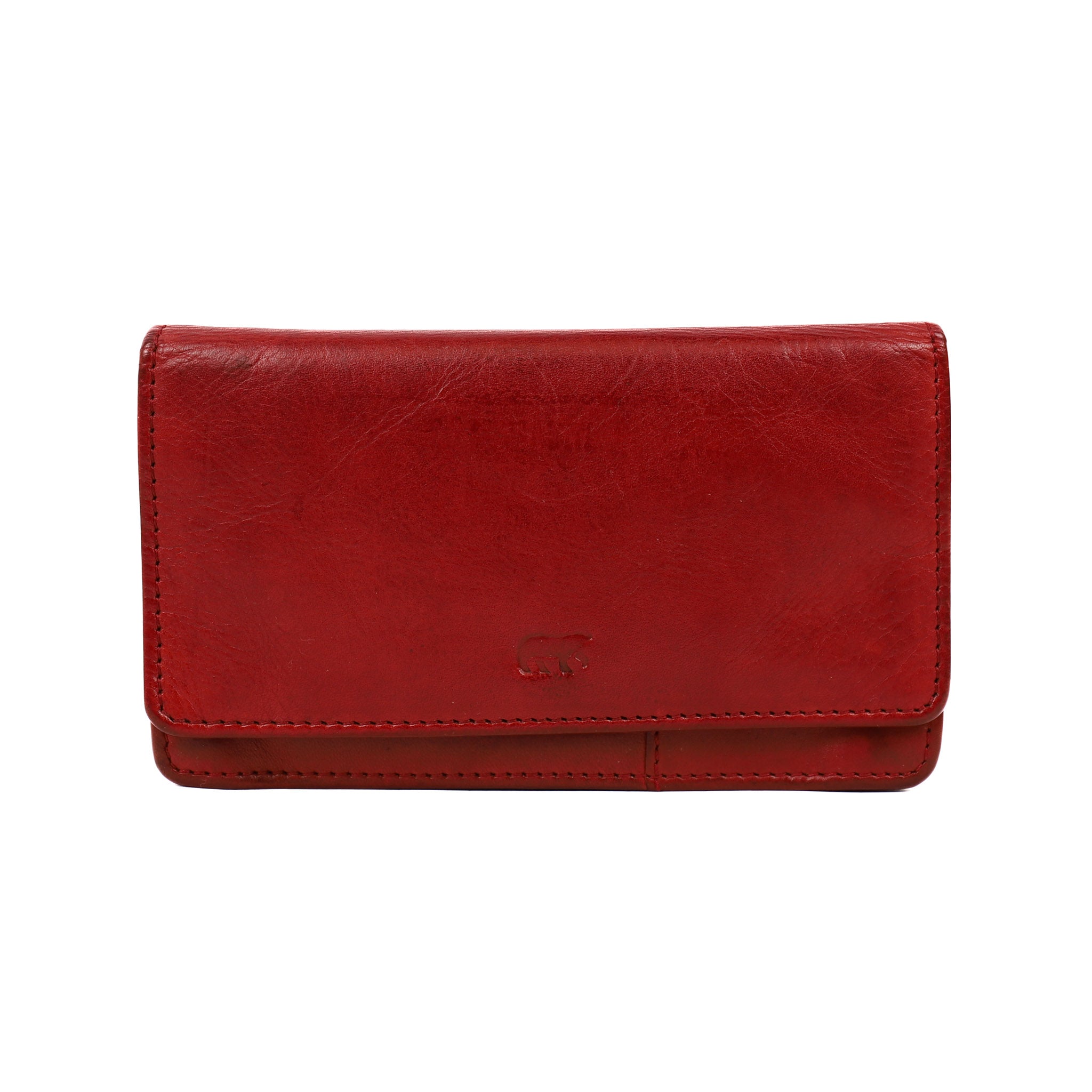 'Emma' red flap wallet