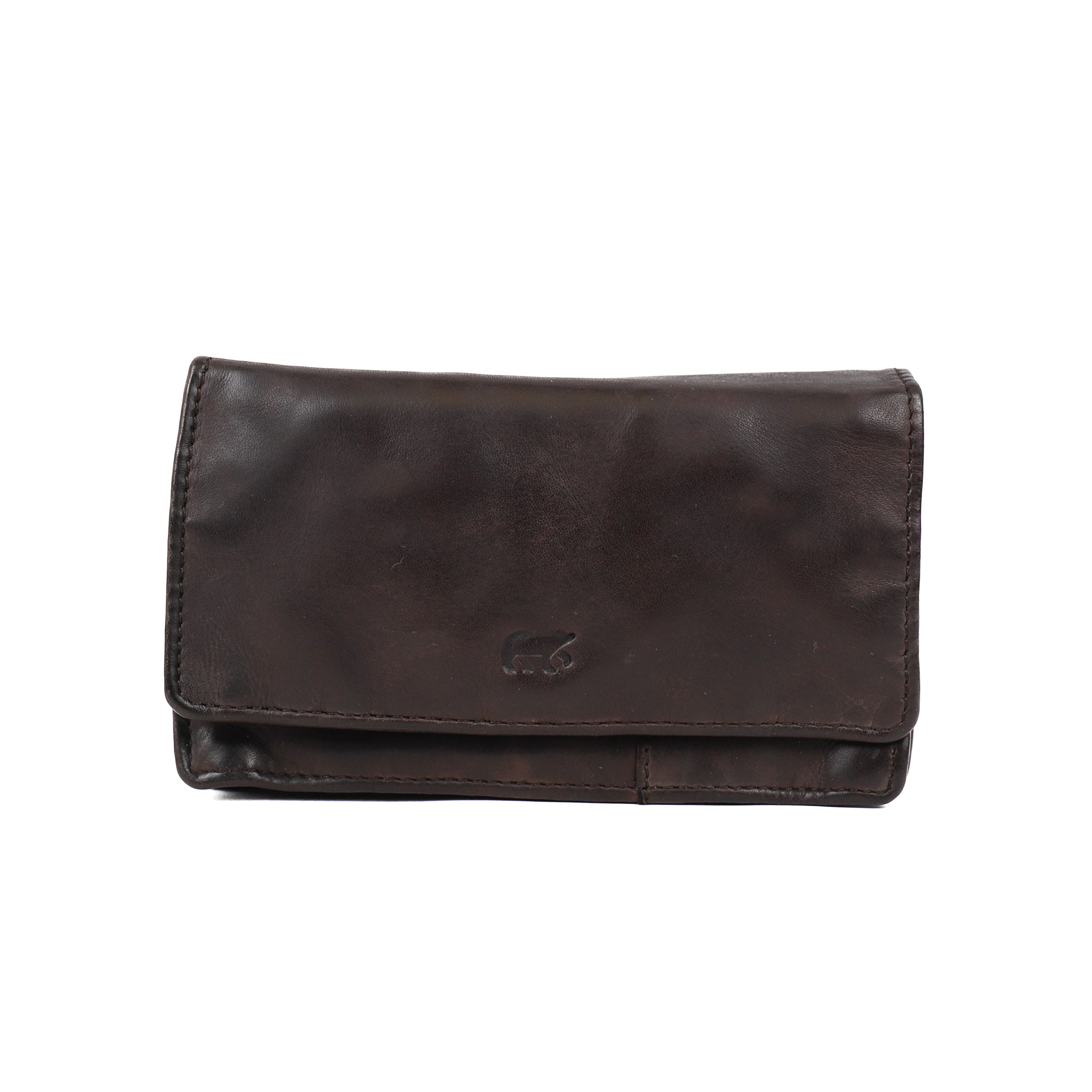 Flap wallet 'Emma' dark brown