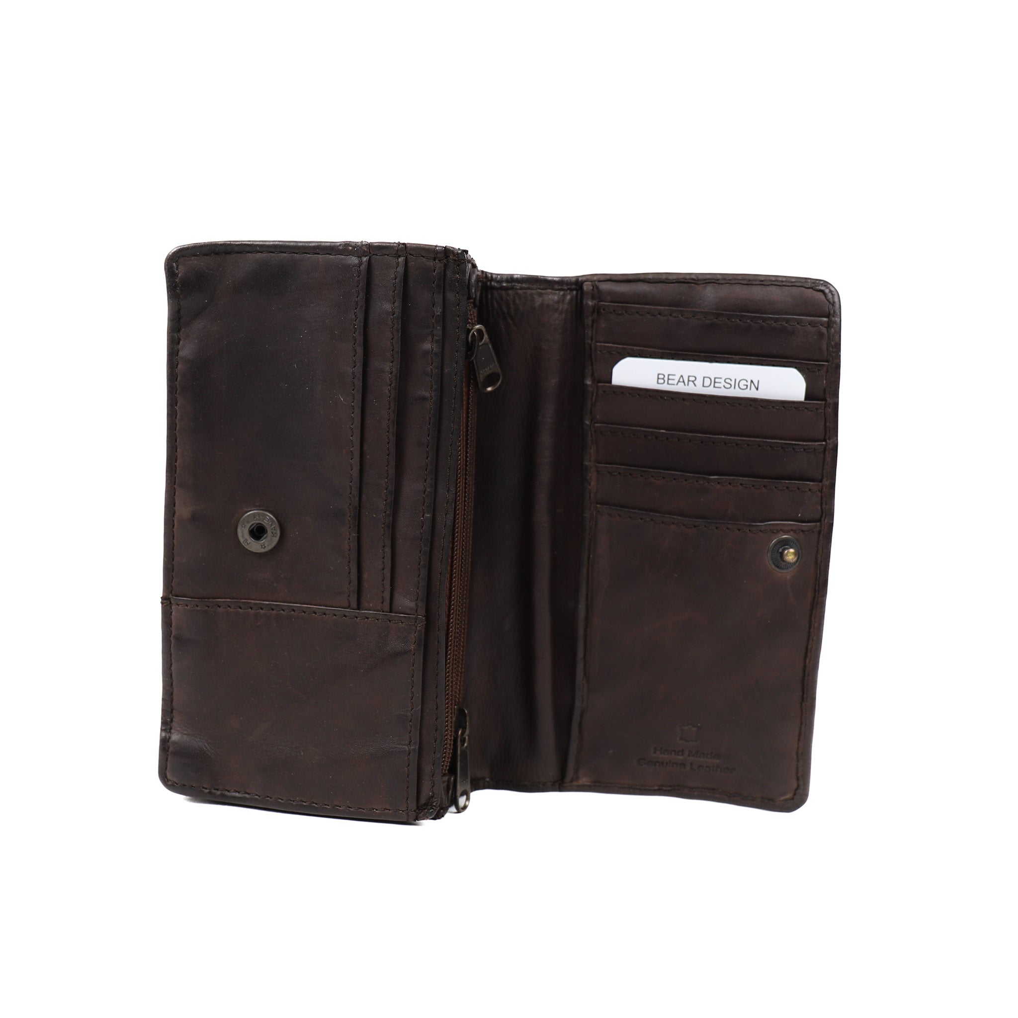 Flap wallet 'Emma' dark brown