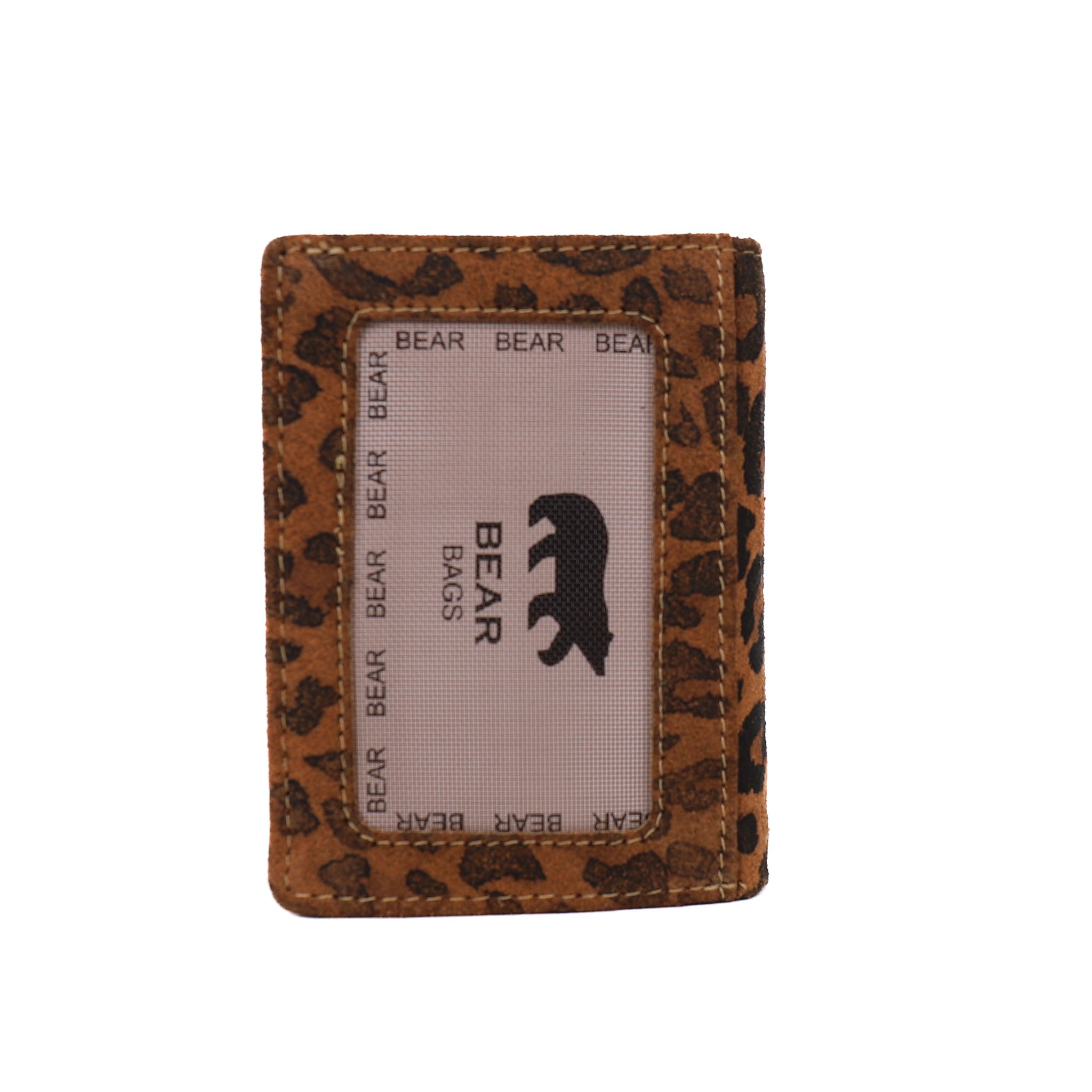 Card holder with banknote compartment 'Cas' panther