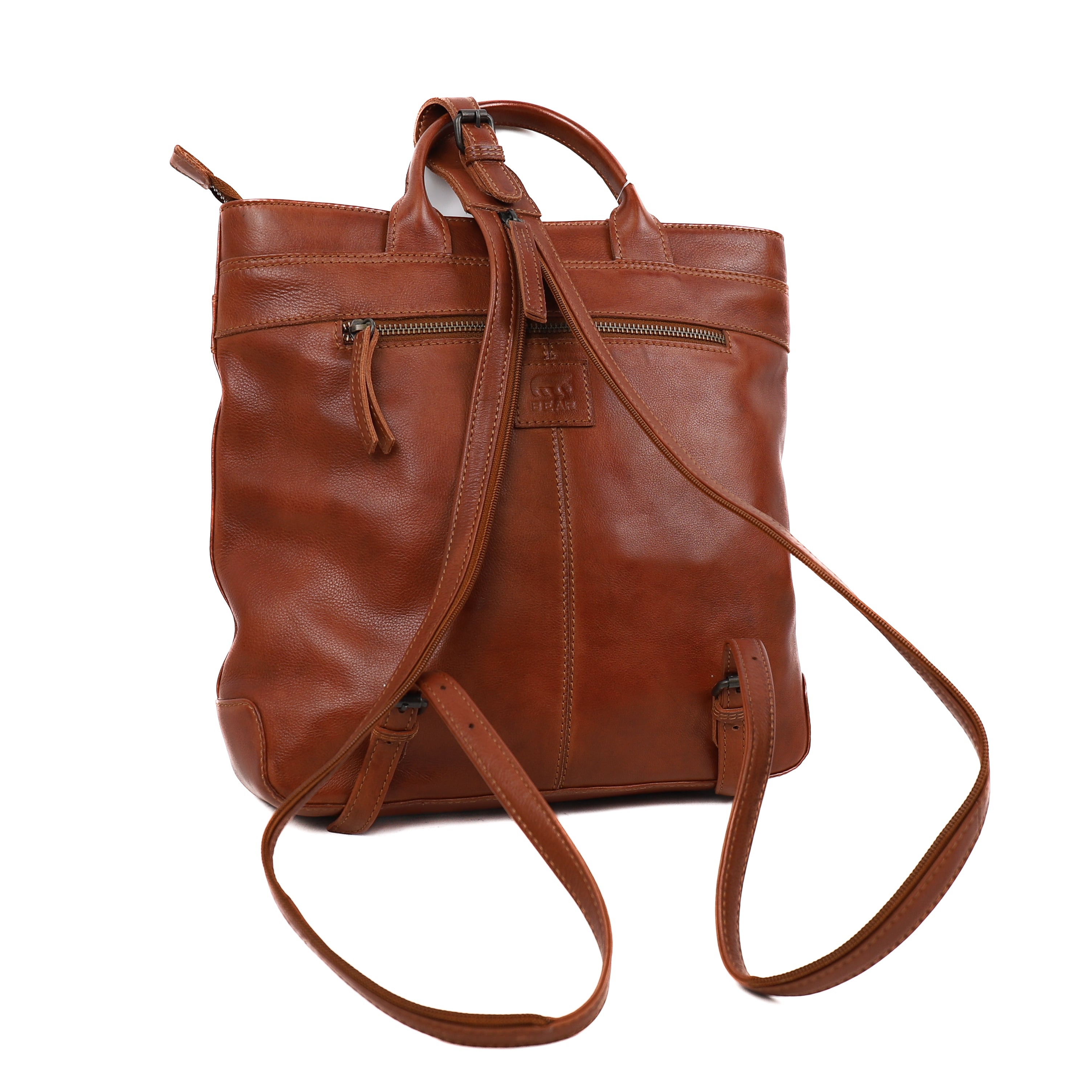 Backpack/shoulder bag cognac - BL 42997