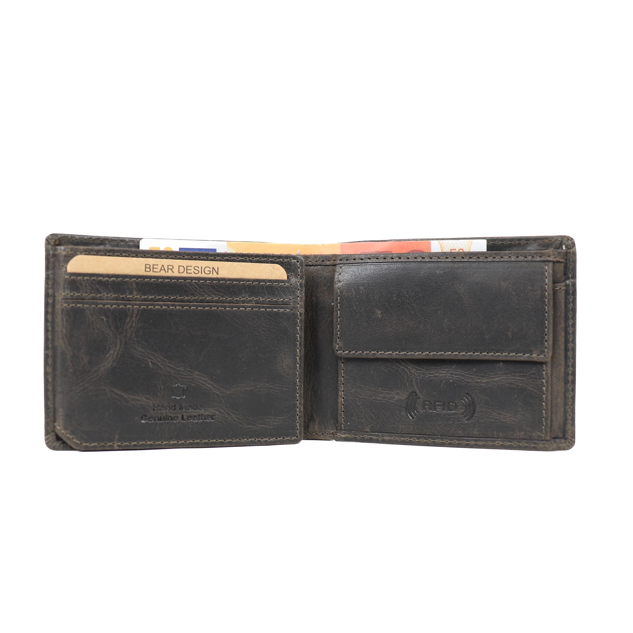 Billfold 'Lucas' vintage grijs