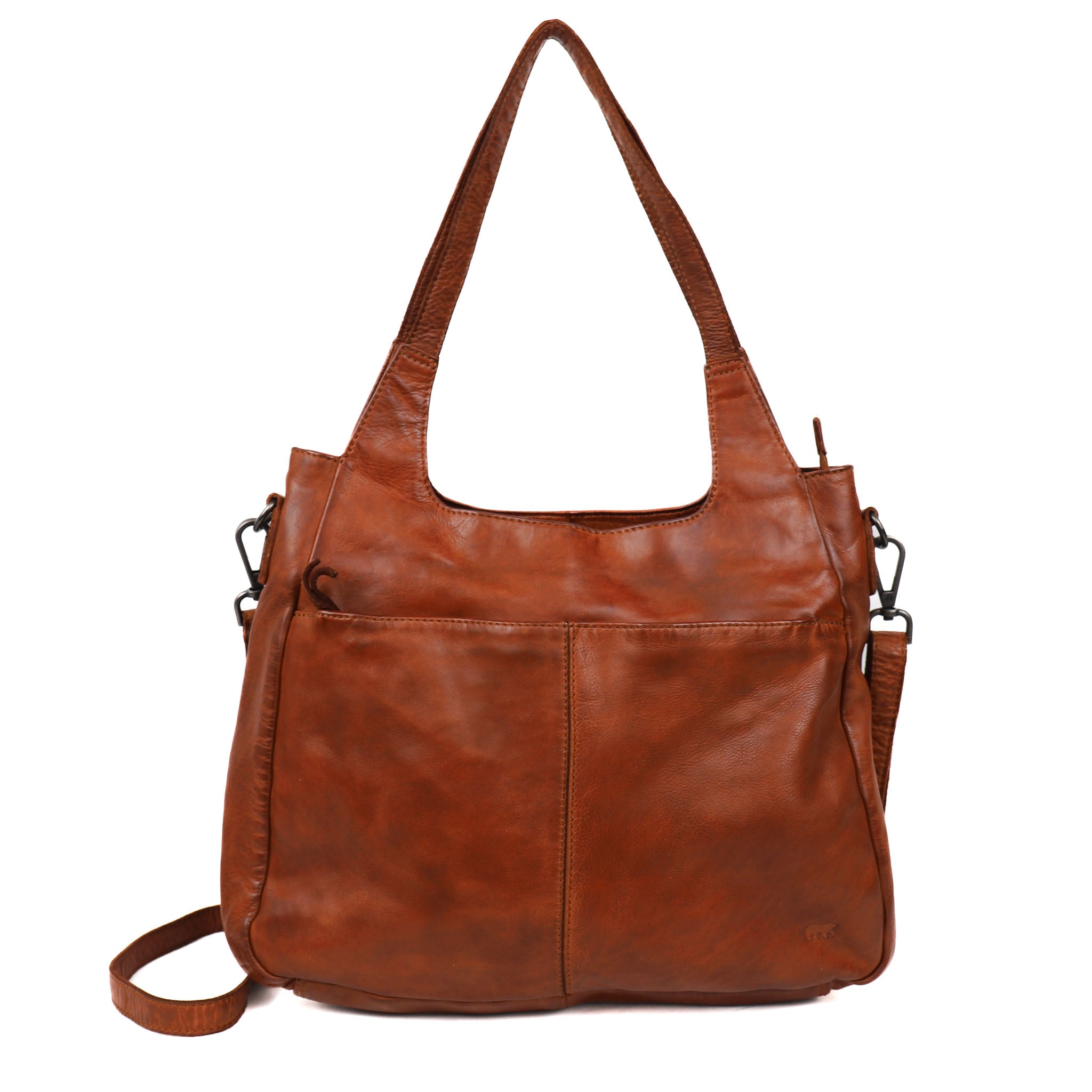 Hand/shoulder bag 'Els' cognac