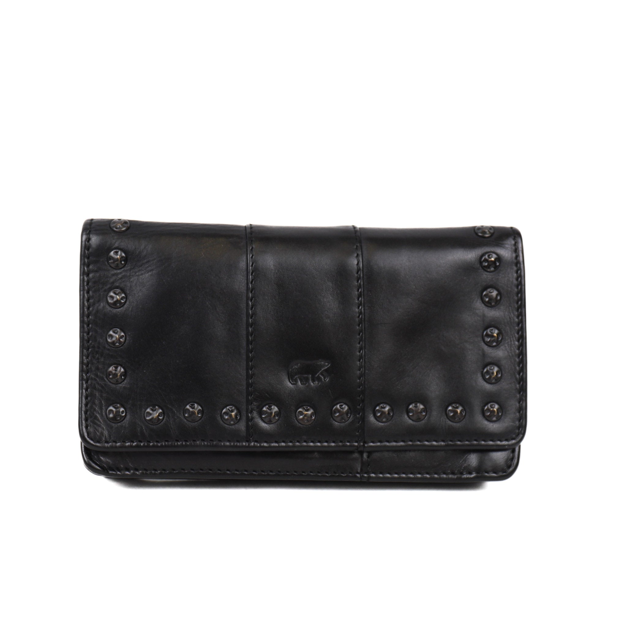 Flap wallet 'Emma' black studs