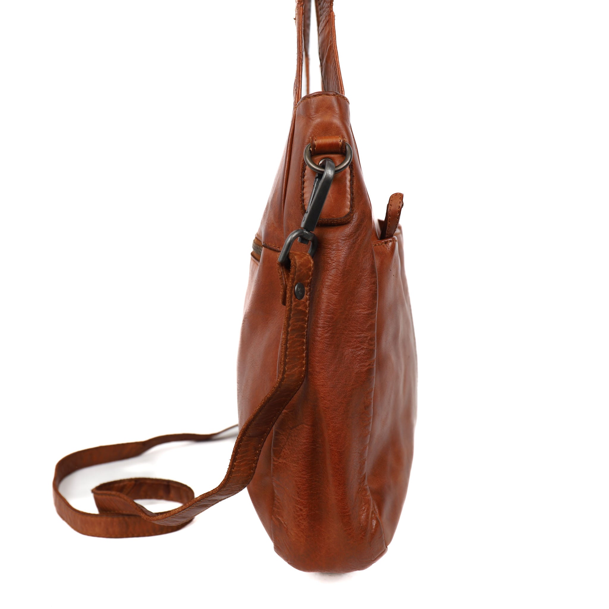 Hand/shoulder bag 'Els' cognac