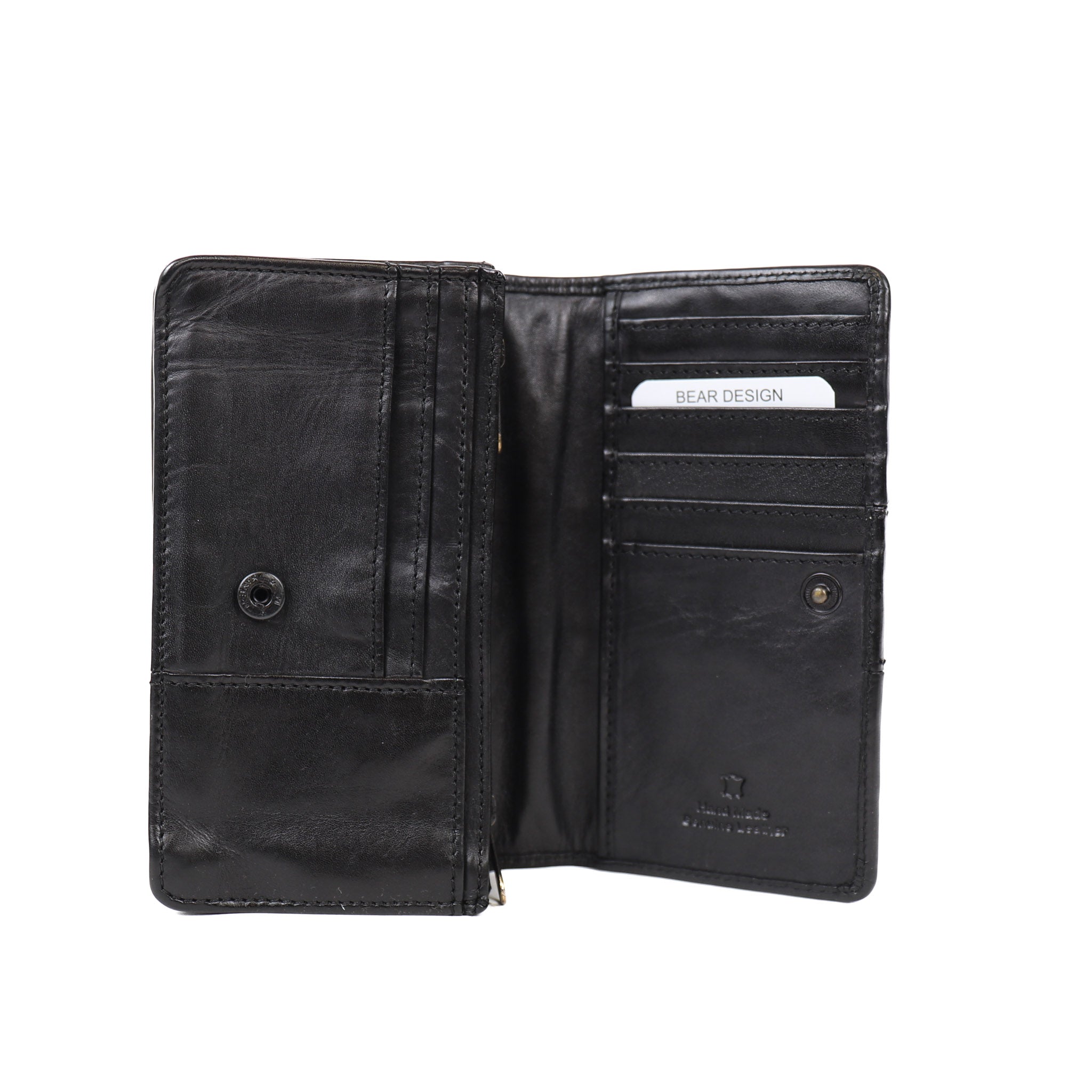 Flap wallet 'Emma' black studs