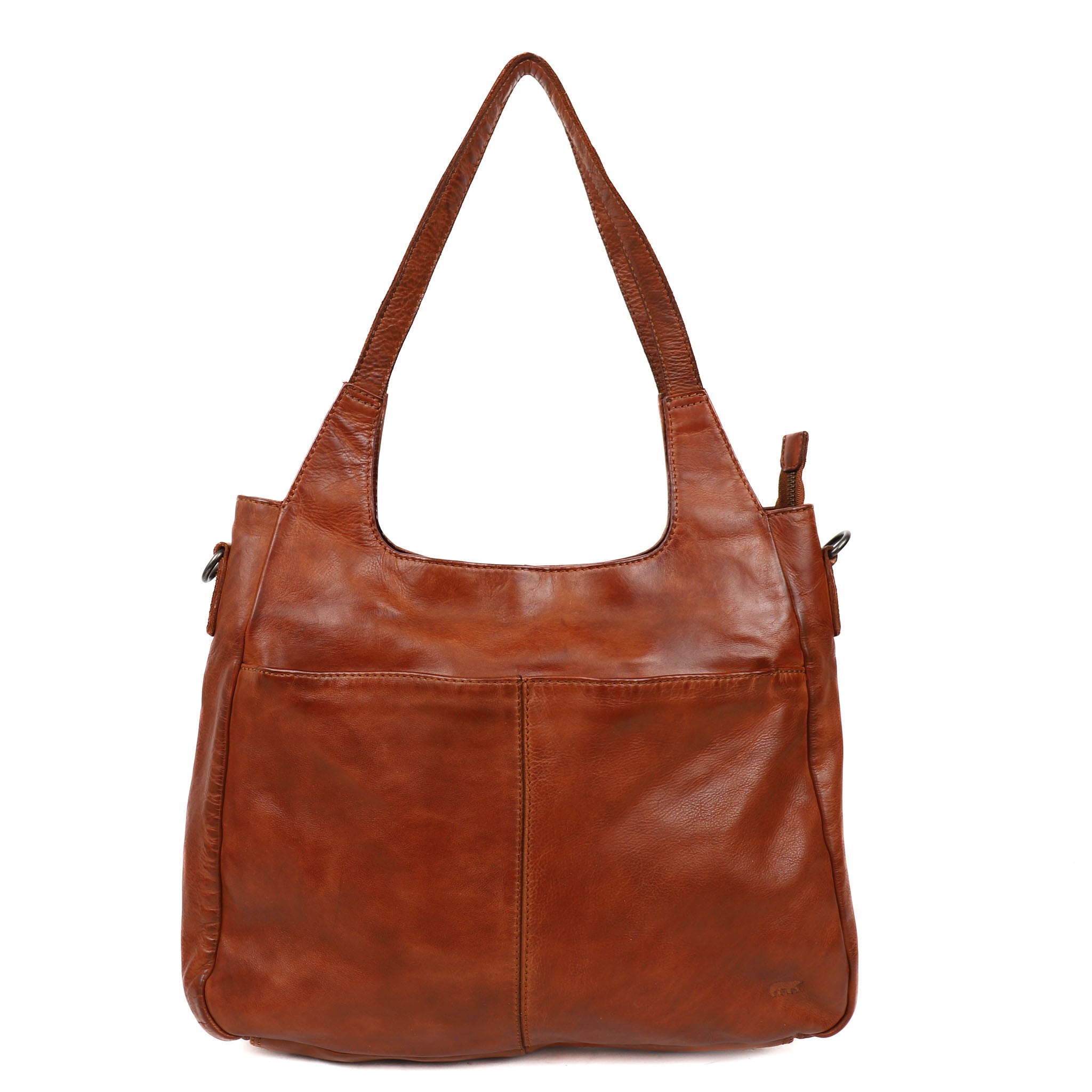 Hand/shoulder bag 'Els' cognac