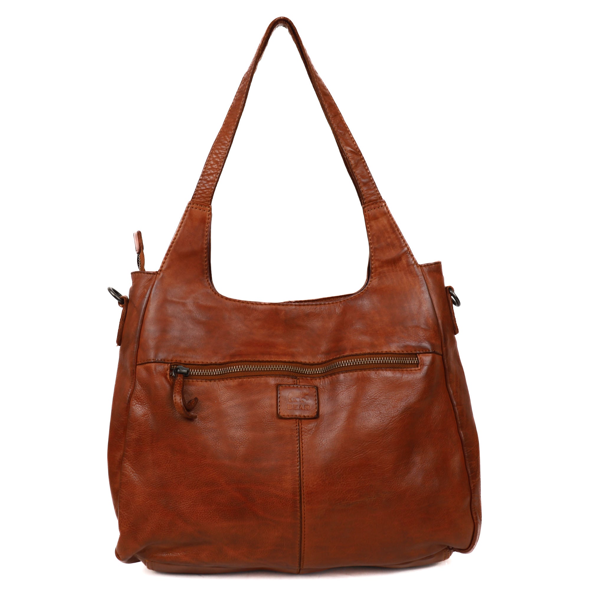 Hand/shoulder bag 'Els' cognac