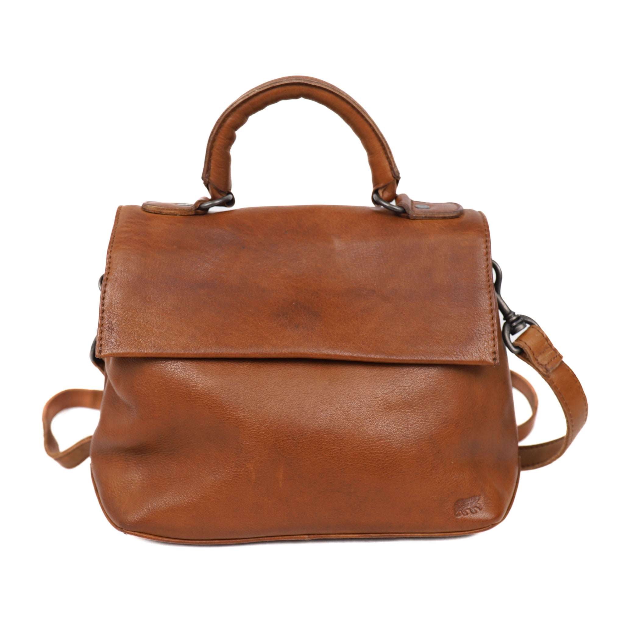 Hand/shoulder bag 'Anne' cognac