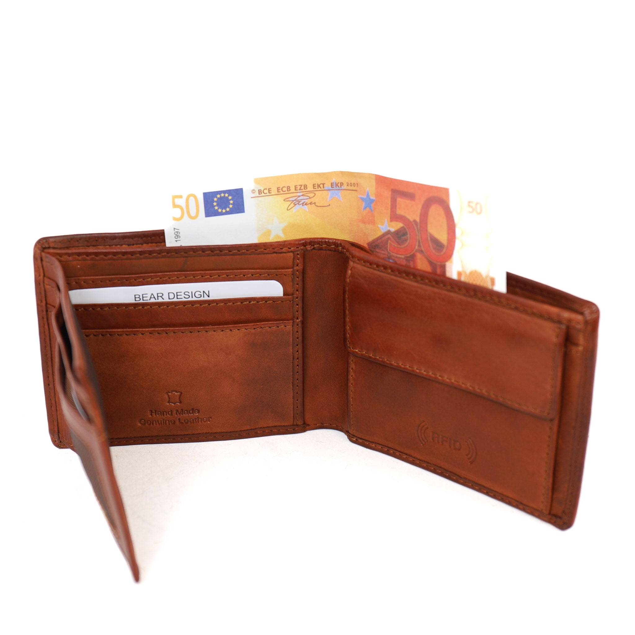 Billfold 'Wesley' cognac