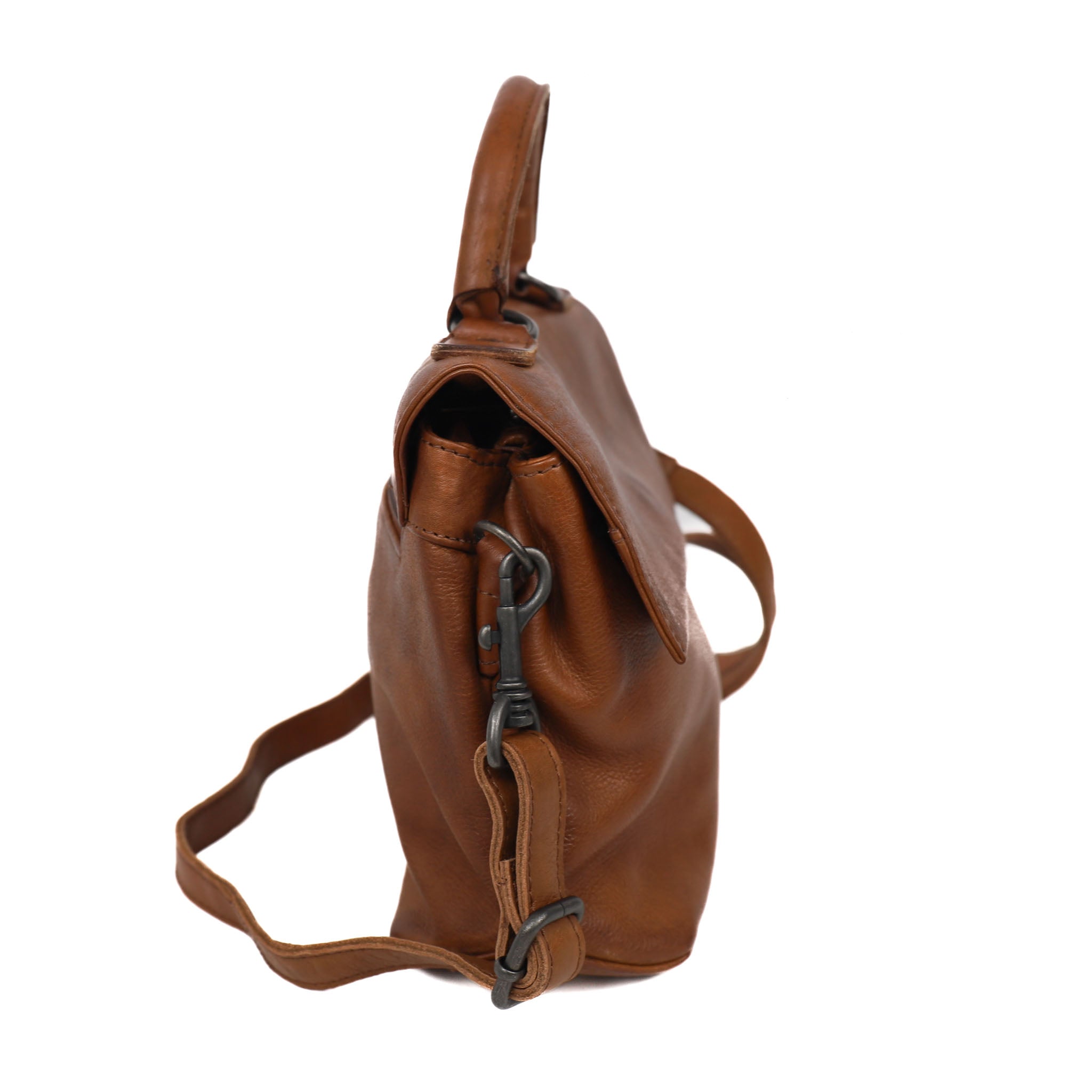 Hand/shoulder bag 'Anne' cognac