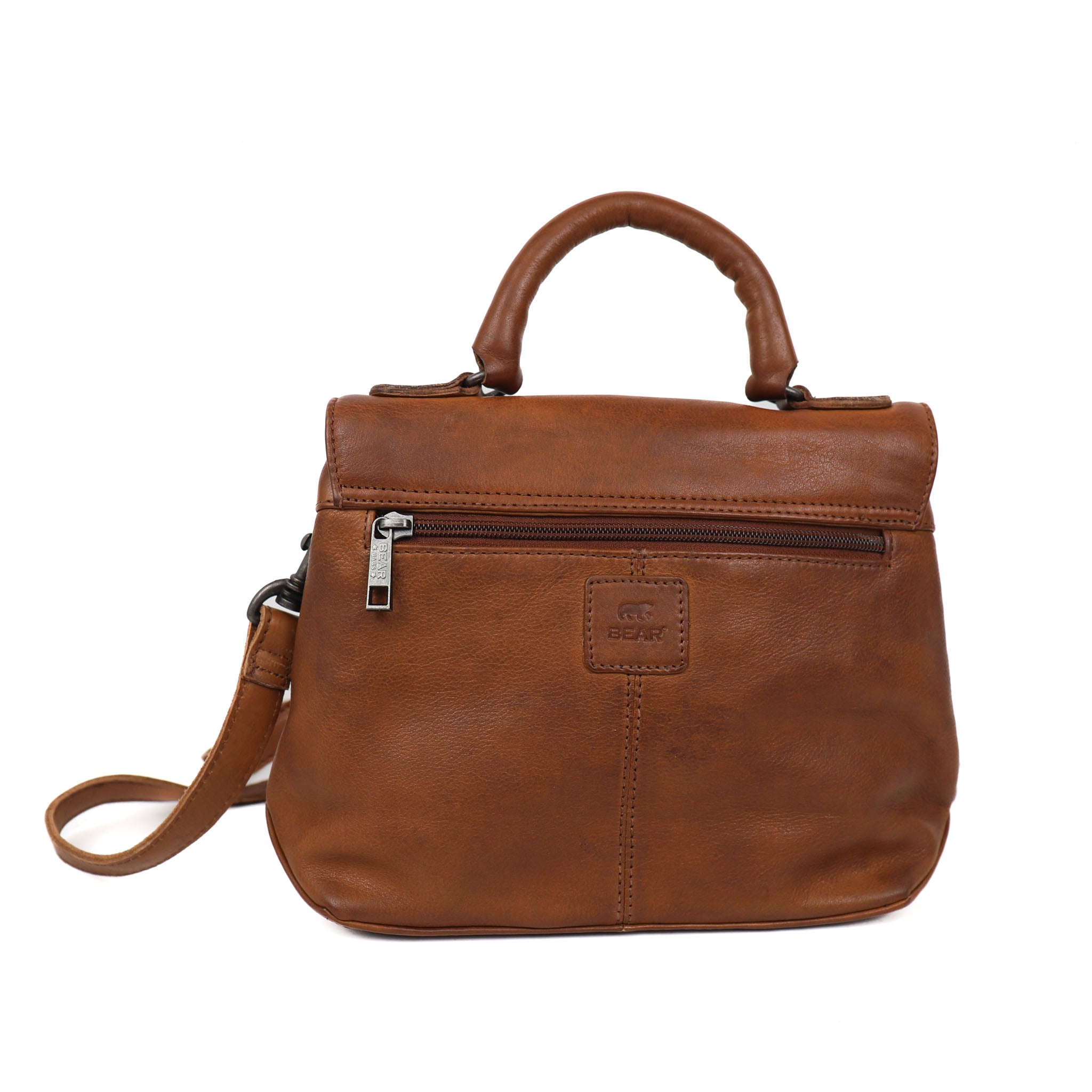 Hand/shoulder bag 'Anne' cognac