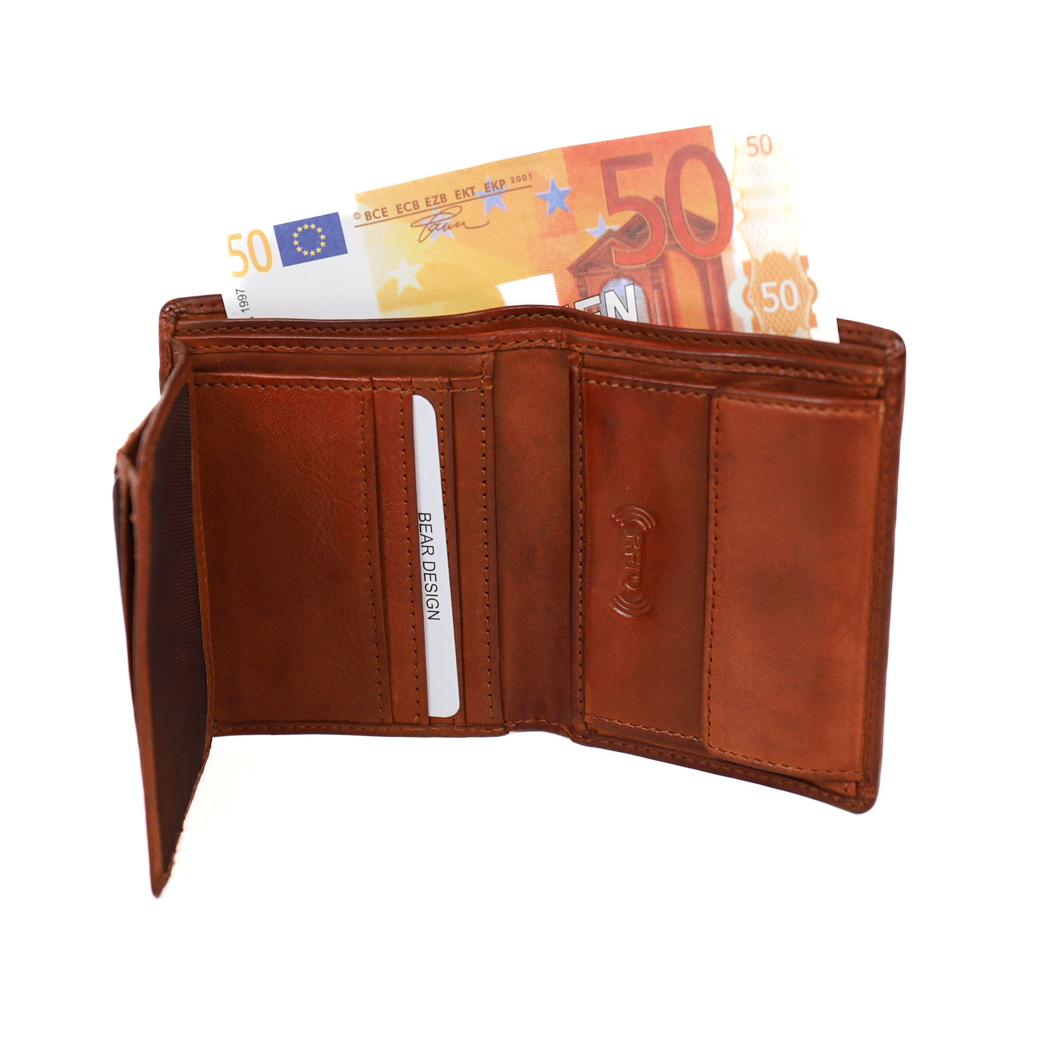 Billfold 'Remo' cognac